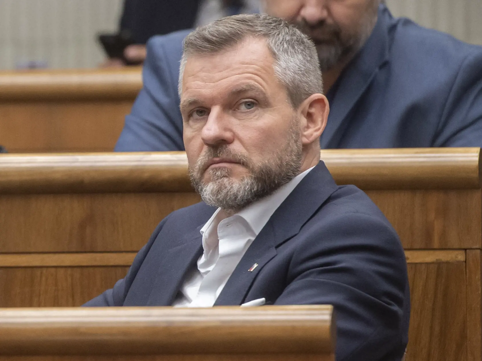 Nezaradený poslanec Národnej rady (NR) Slovenskej republiky (SR) Peter Pellegrini počas 93. schôdze parlamentu v Bratislave v pondelok 29. mája 2023.