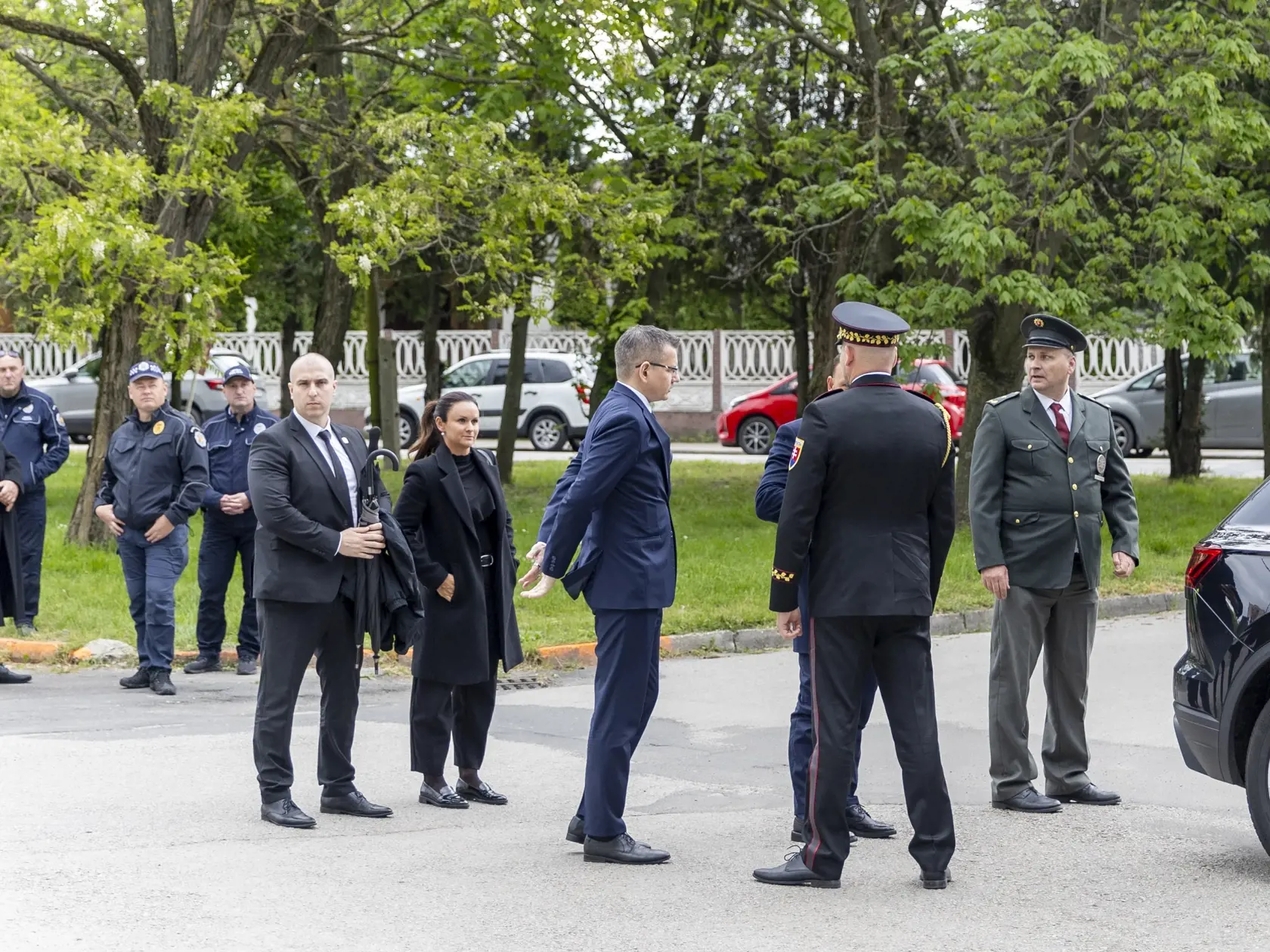 Pohreb zosnulej manželky poradcu ministra vnútra Ladislava Csemiho. 