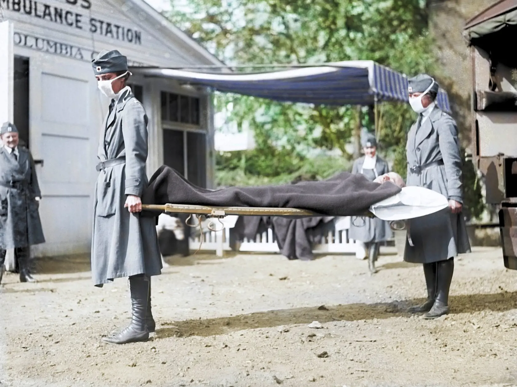 Pandémia španielskej chrípky v roku 1918.