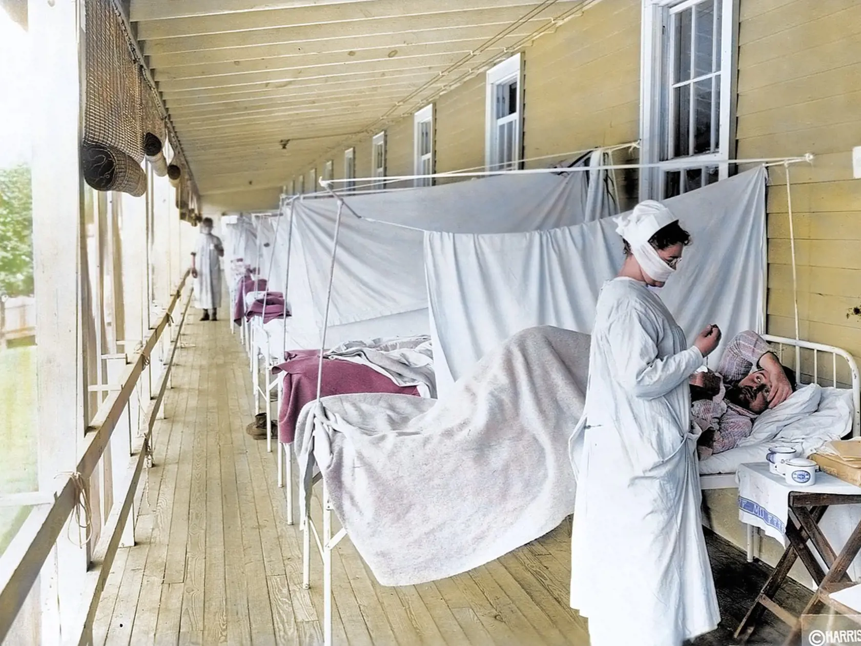 Pandémia španielskej chrípky v roku 1918.