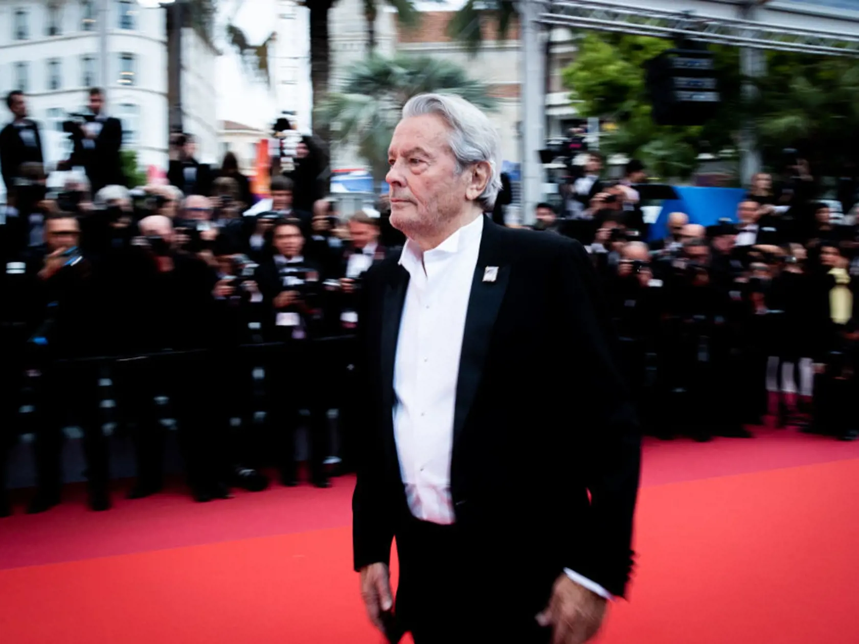 CANNES, FRANCE - MAY 19: Alain Delon attends the screening of "A Hidden Life (Une Vie Cachée)" during the 72nd annual Cannes Film Festival on May 19, 2019 in Cannes, France. (Photo by Andreas Rentz/Getty Images)