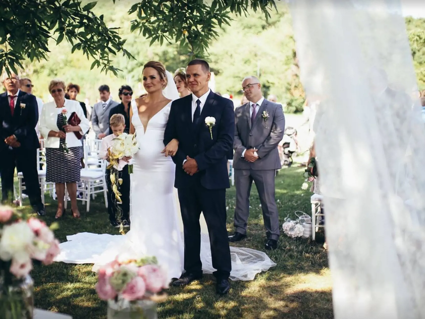 Zuzka bola prekrásna nevesta. Tehotenské bruško vtedy už neskryla.