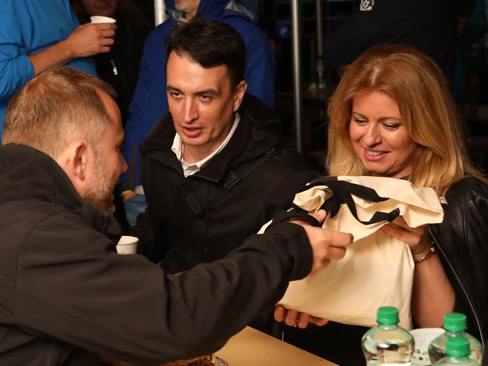 Prezidentka Zuzana Čaputová a jej partner Juraj Rizman počas neformálnej diskusii na Pohode.