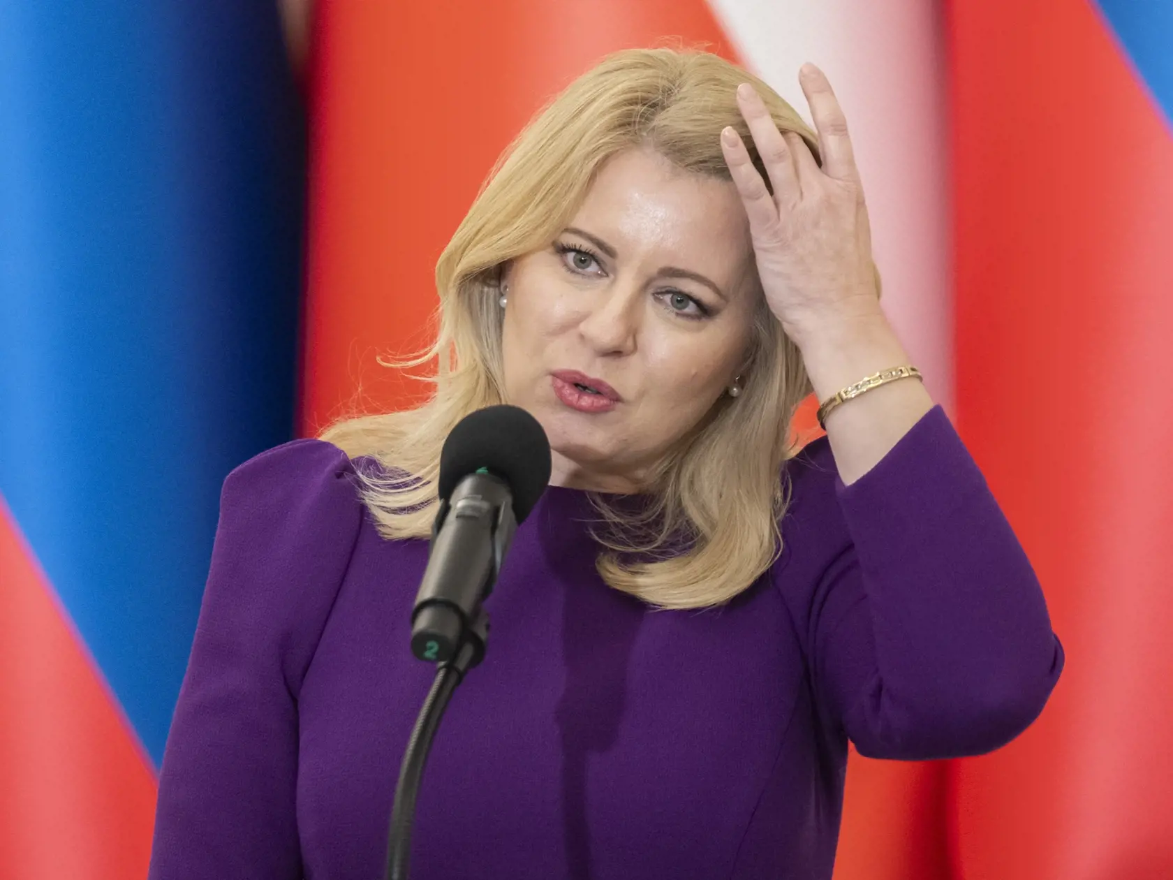 Prezidentka Zuzana Čaputová v tých istých šatách bola aj na rozlúčkovej návšteve v Poľsku, ktoré navštívila 16. apríla.