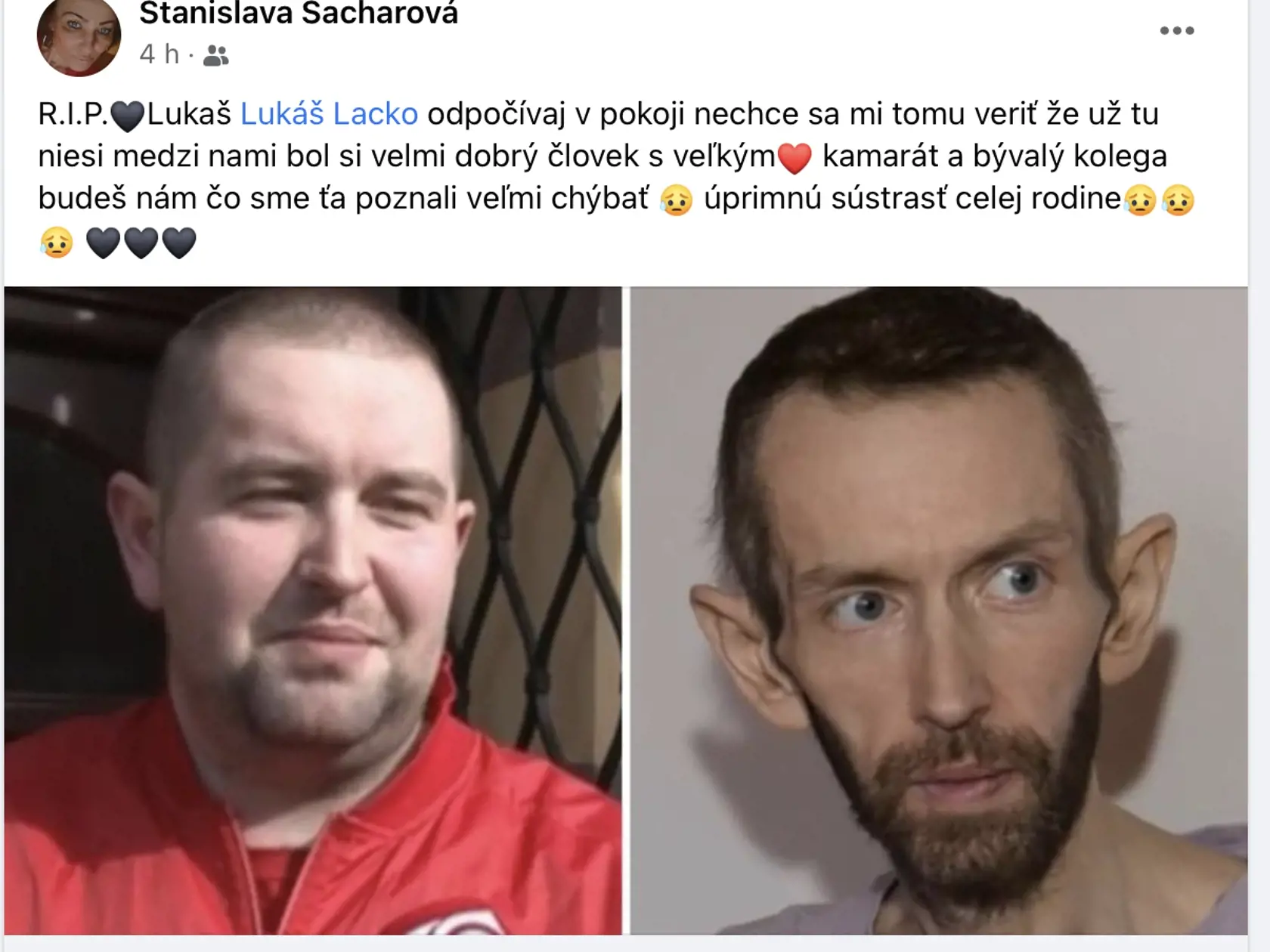 Dojímavé odkazy do neba pre Lukáša Lacka (†34) od jeho kamarátov.