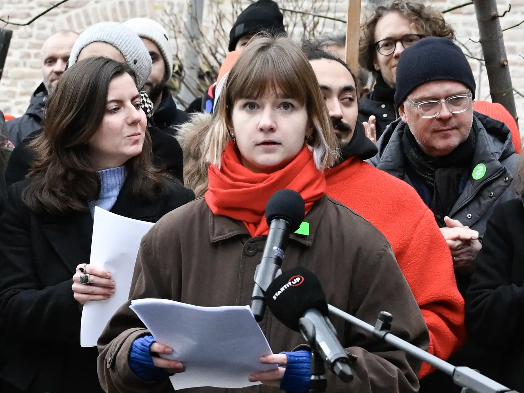 Na snímke Zuzana Dzurdzíková pri prejave počas tlačovej konferencie Slovenskej národnej galérie (SNG) k Výzve na ochranu SNG 21. novembra 2024 v Bratislave. FOTO TASR - Pavel Neubauer

 