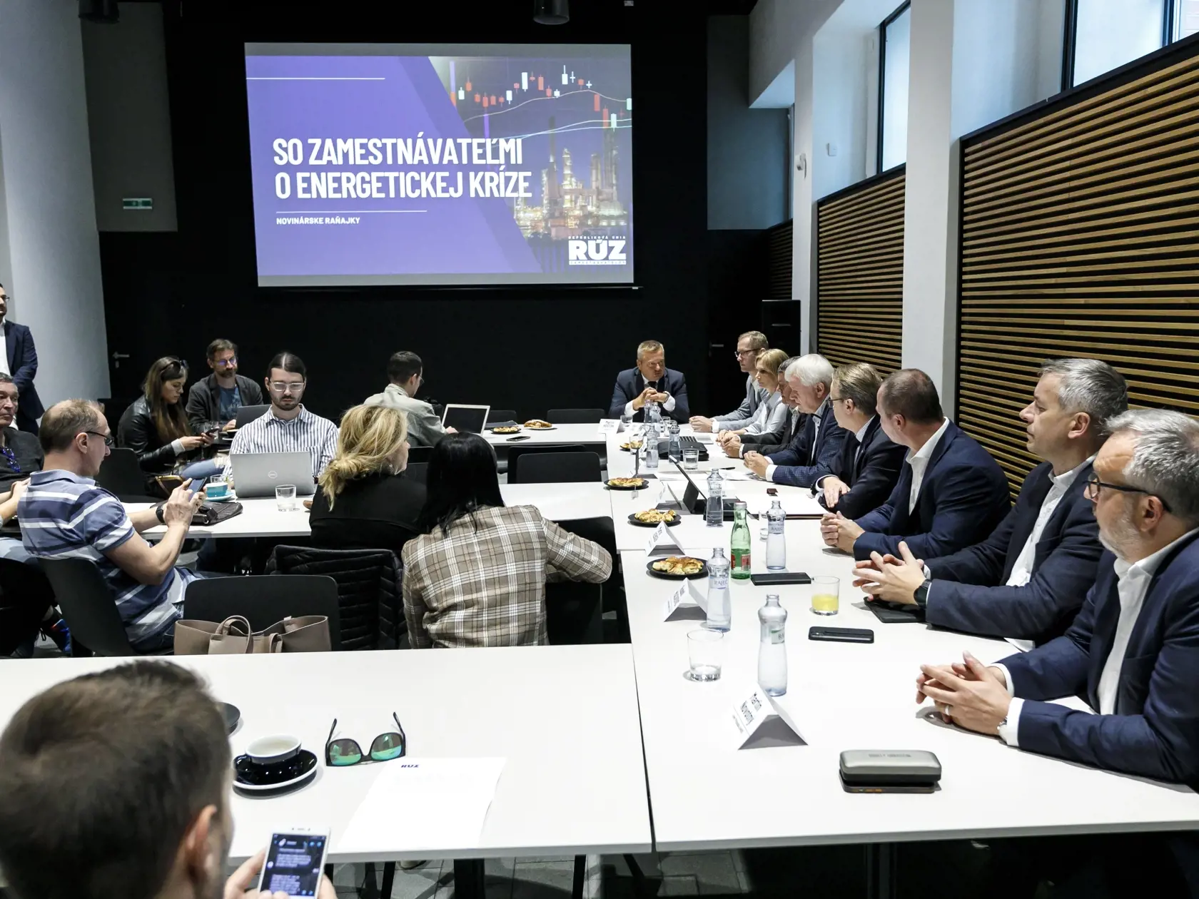 Snímka zo stretnutia Republikovej únie zamestnávateľov s médiami na tému Energetická kríza v Bratislave 13. septembra 2022. FOTO TASR - Dano Veselský
