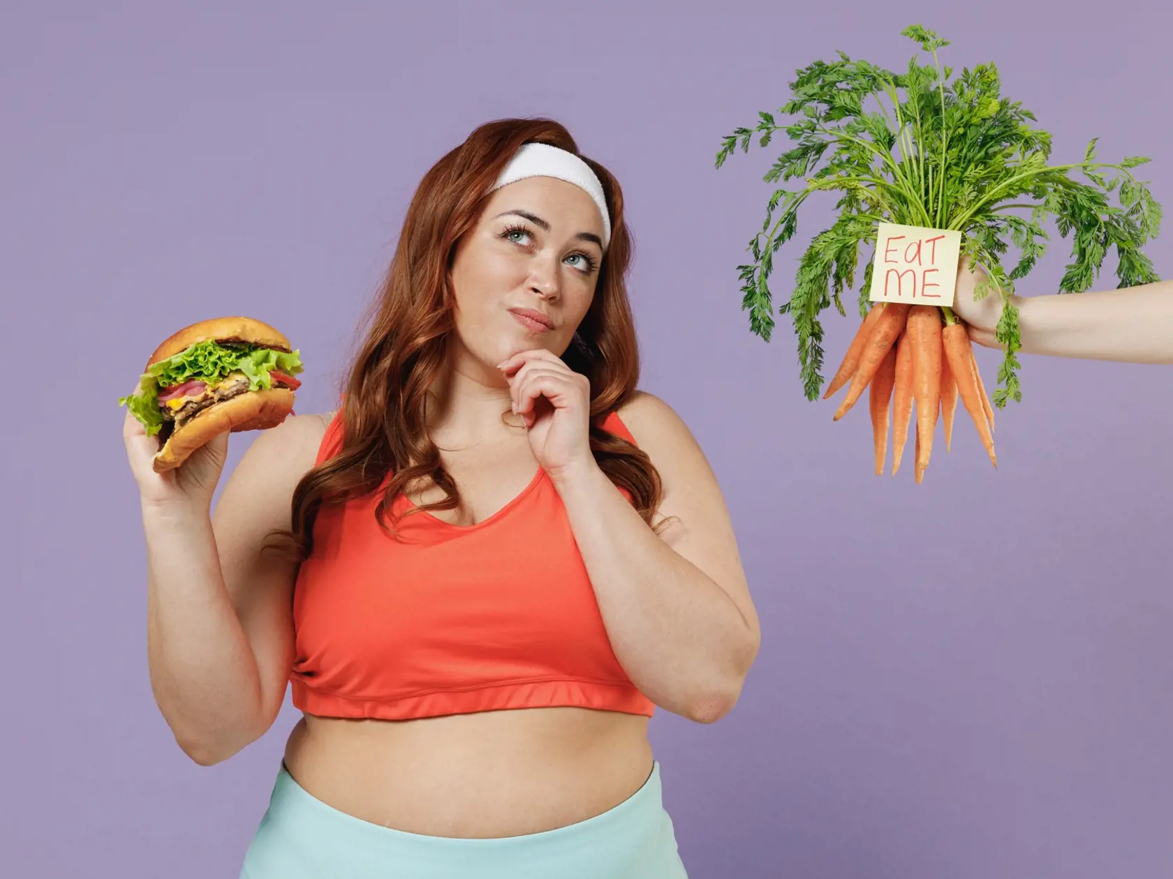 Young,Puzzled,Chubby,Overweight,Plus,Size,Big,Fat,Fit,Woman