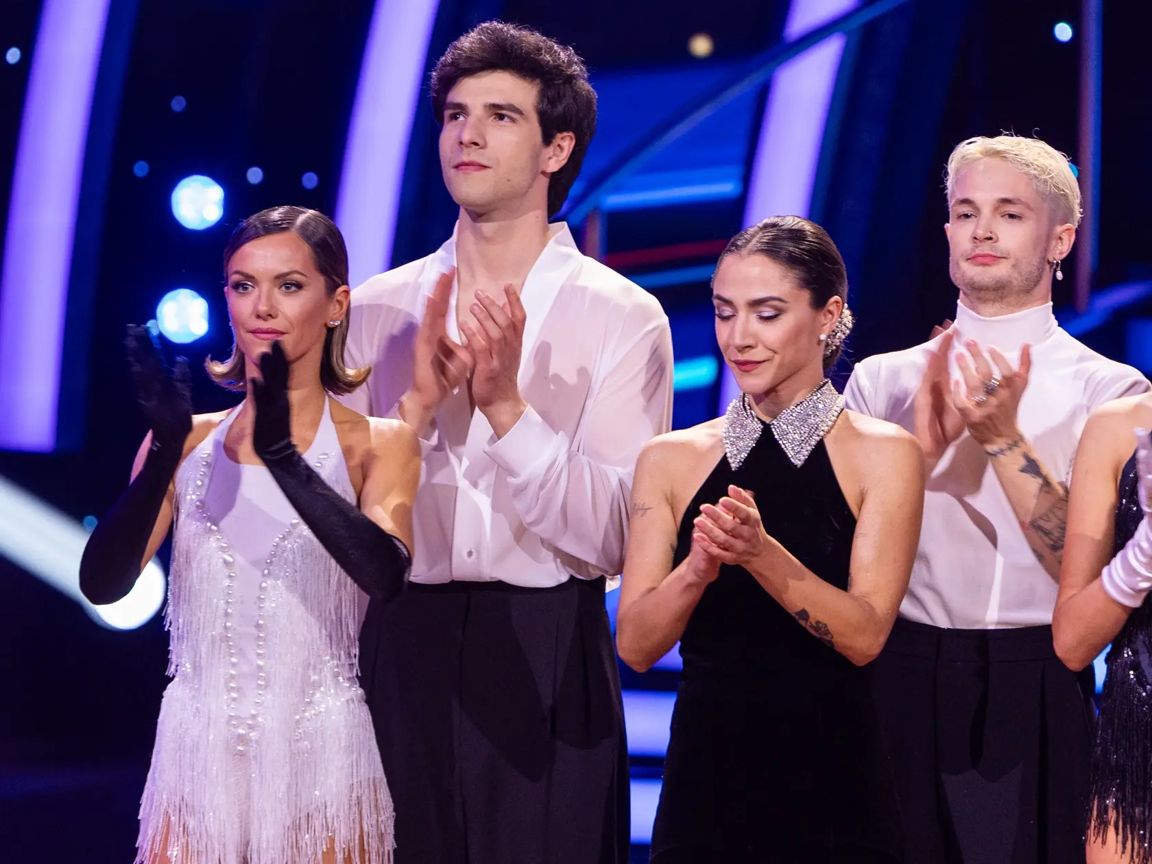 Na snímke Kristián Baran a Dominika Rošková, Eva Burešová a Matyáš Adamec, Šimon Jakuš a Patrícia Piešťanská, Juraj Kemka a Natália Glosiková, počas štvrtého  kola Let's dance 2025.