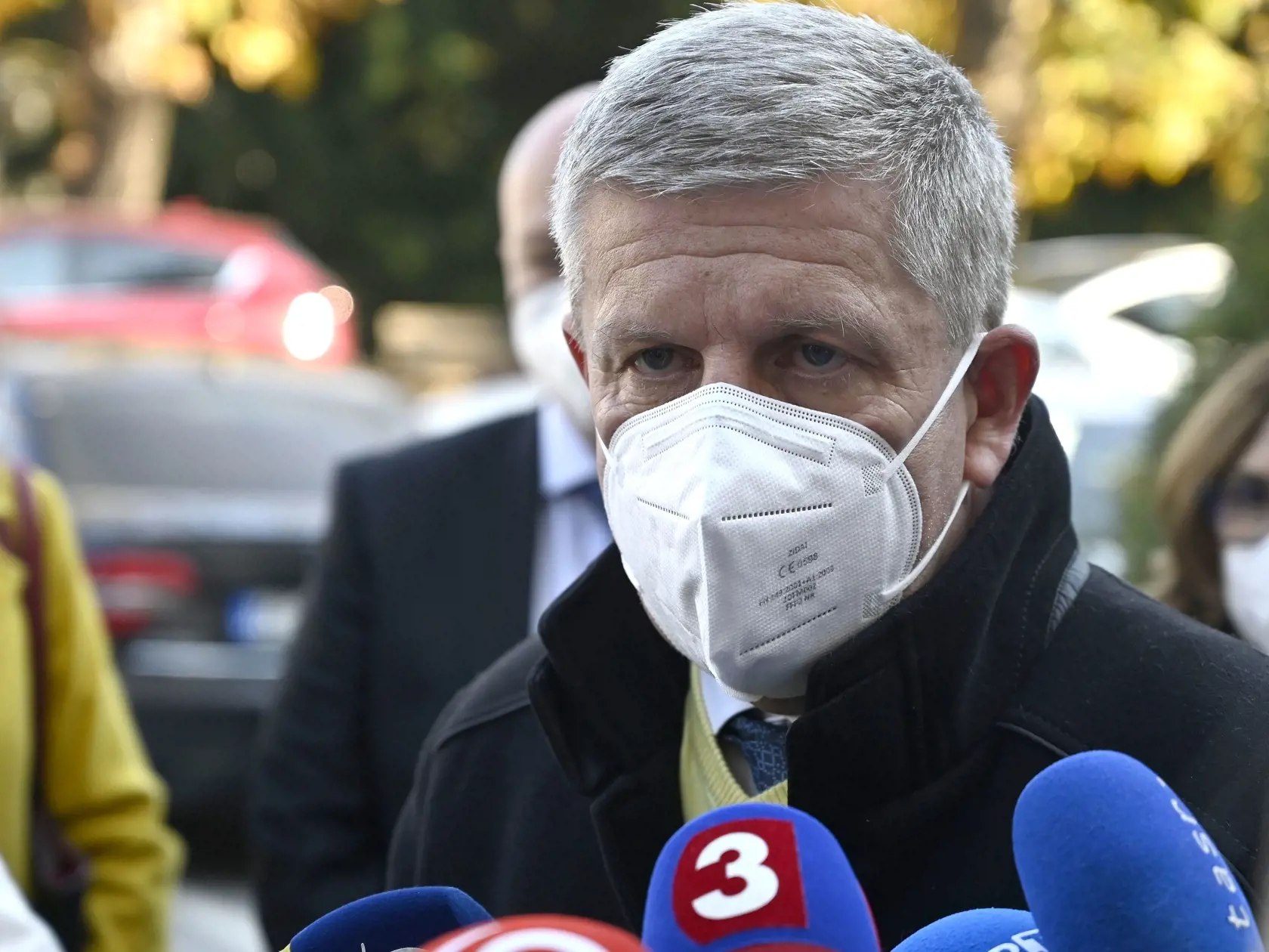Na snímke minister zdravotníctva SR Vladimír Lengvarský (nominant OĽaNO) počas brífingu s novinármi po rokovaní s riaditeľmi košických nemocníc v areáli Univerzitnej nemocnice L. Pasteura v Košiciach 29. októbra 2021. FOTO TASR - Roman Hanc