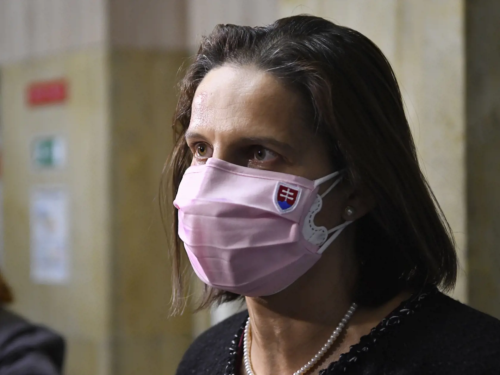 Na snímke ministerka spravodlivosti SR Mária Kolíková počas tlačovej konferencie v priestoroch mestského úradu v Humennom 2. novembra 2021. FOTO TASR - Milan Kapusta