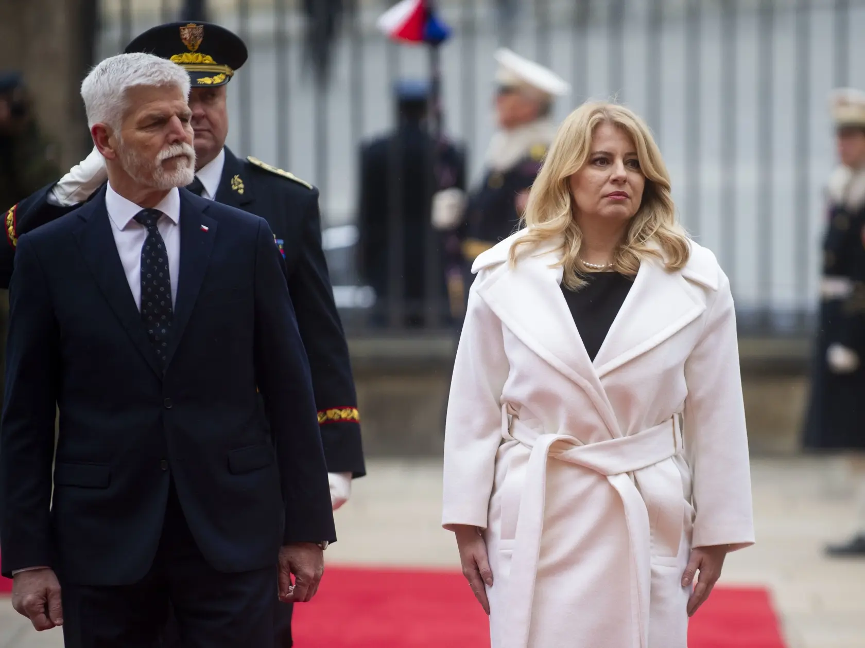 Na snímke sprava prezidentka SR Zuzana Čaputová a český prezident Petr Pavel