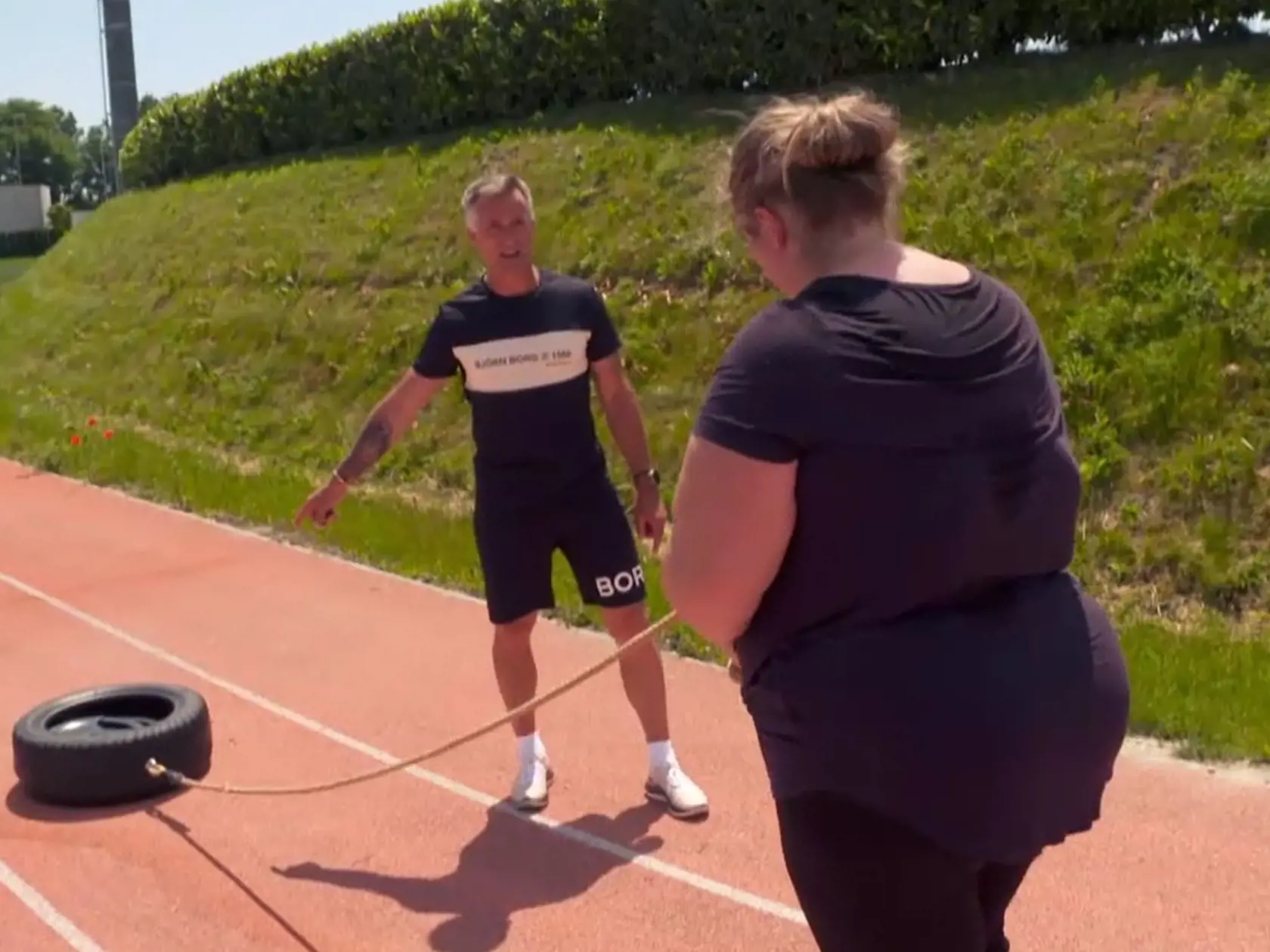 Soňa Šubjaková z Extrémnych premien počas tréningu s Marošom Molnárom.