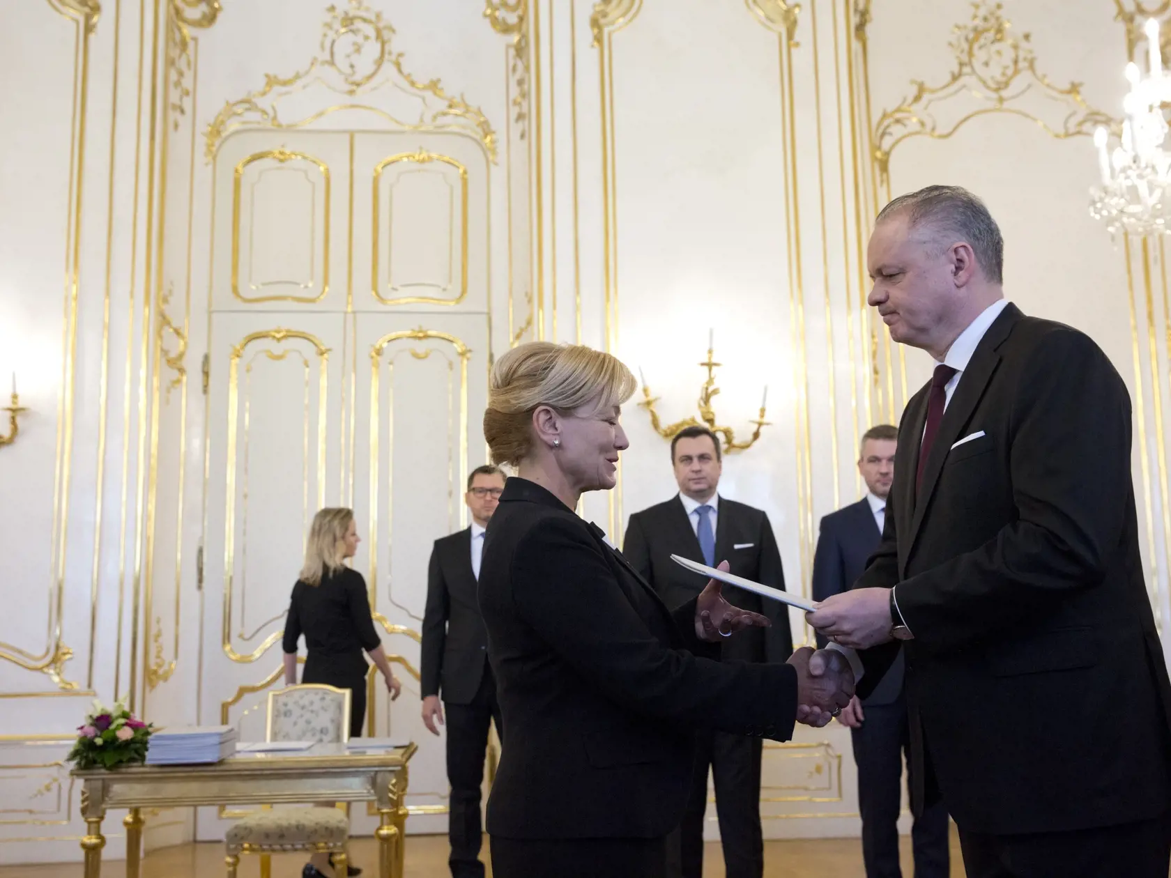 Vymenovanie novej vlády v prezidentskom paláci
Na snímke Ľubica Laššáková, ministerka kultúry SR