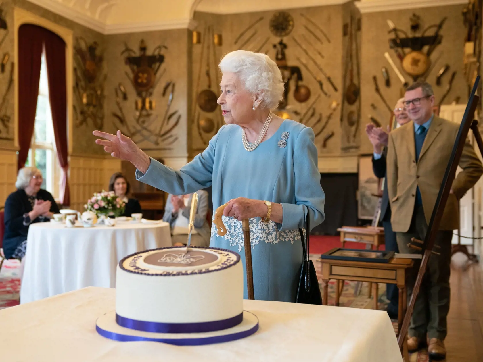 The Queen Hosts A Reception At Sandringham House On The Eve Of Accession Day