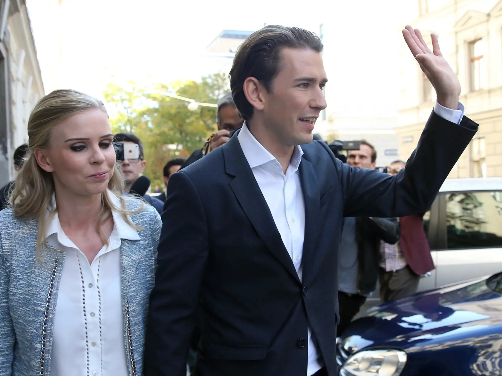 Rakúske voľby 2019: Sebastian Kurz (35) a jeho priateľka Susanne Thier (35).