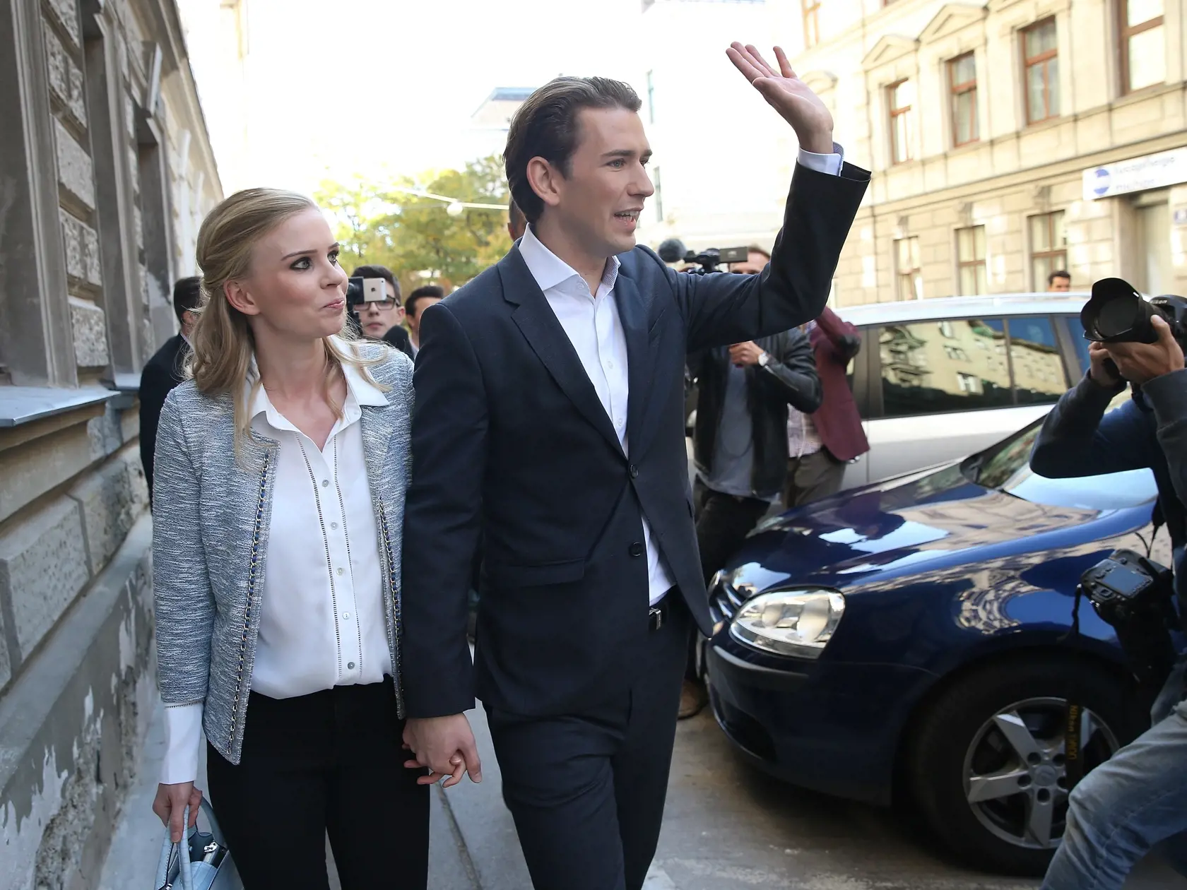 Rakúske voľby 2019: Sebastian Kurz (35) a jeho priateľka Susanne Thier (35).