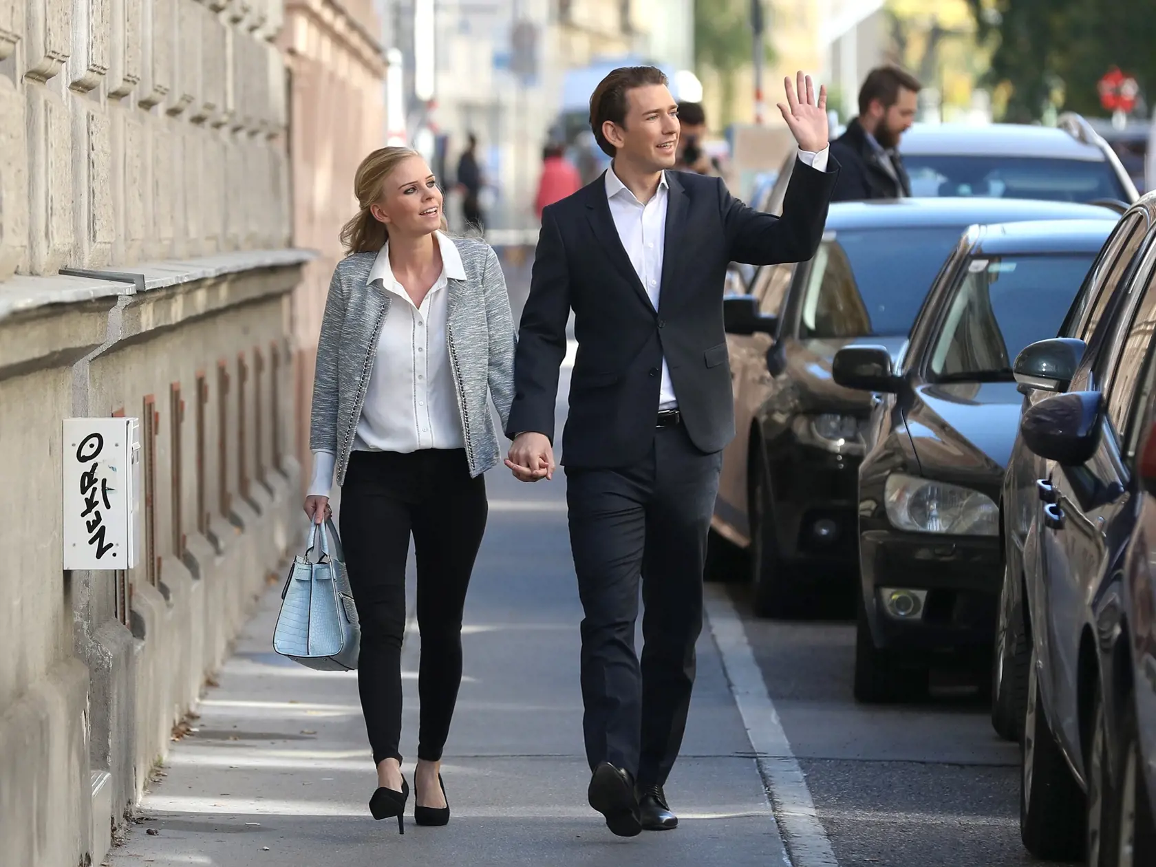Rakúske voľby 2019: Sebastian Kurz (35) a jeho priateľka Susanne Thier (35).