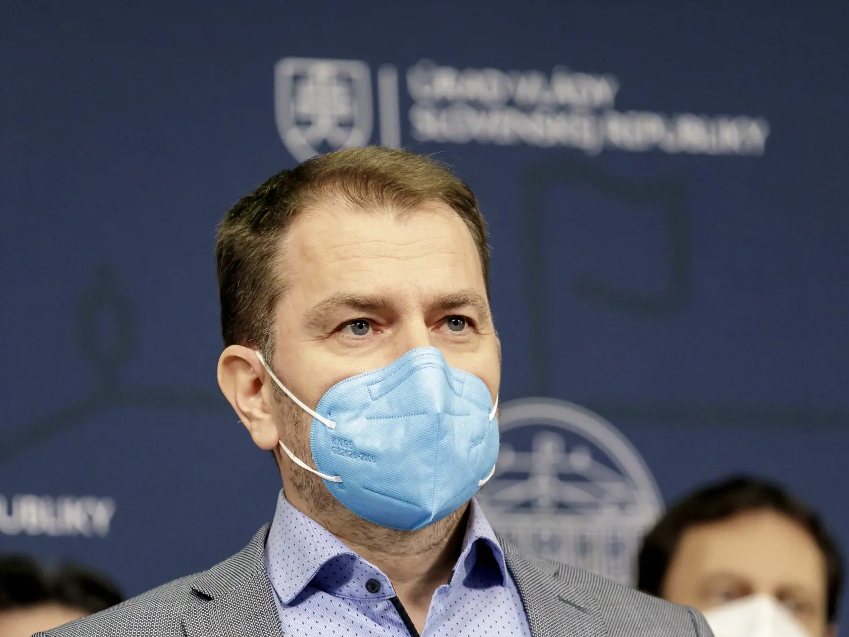 Na snímke predseda vlády SR Igor Matovič počas tlačového vyhlásenia hnutia OĽANO k aktuálnej politickej situácii v Bratislave 21. marca 2021. FOTO TASR – Dano Veselský