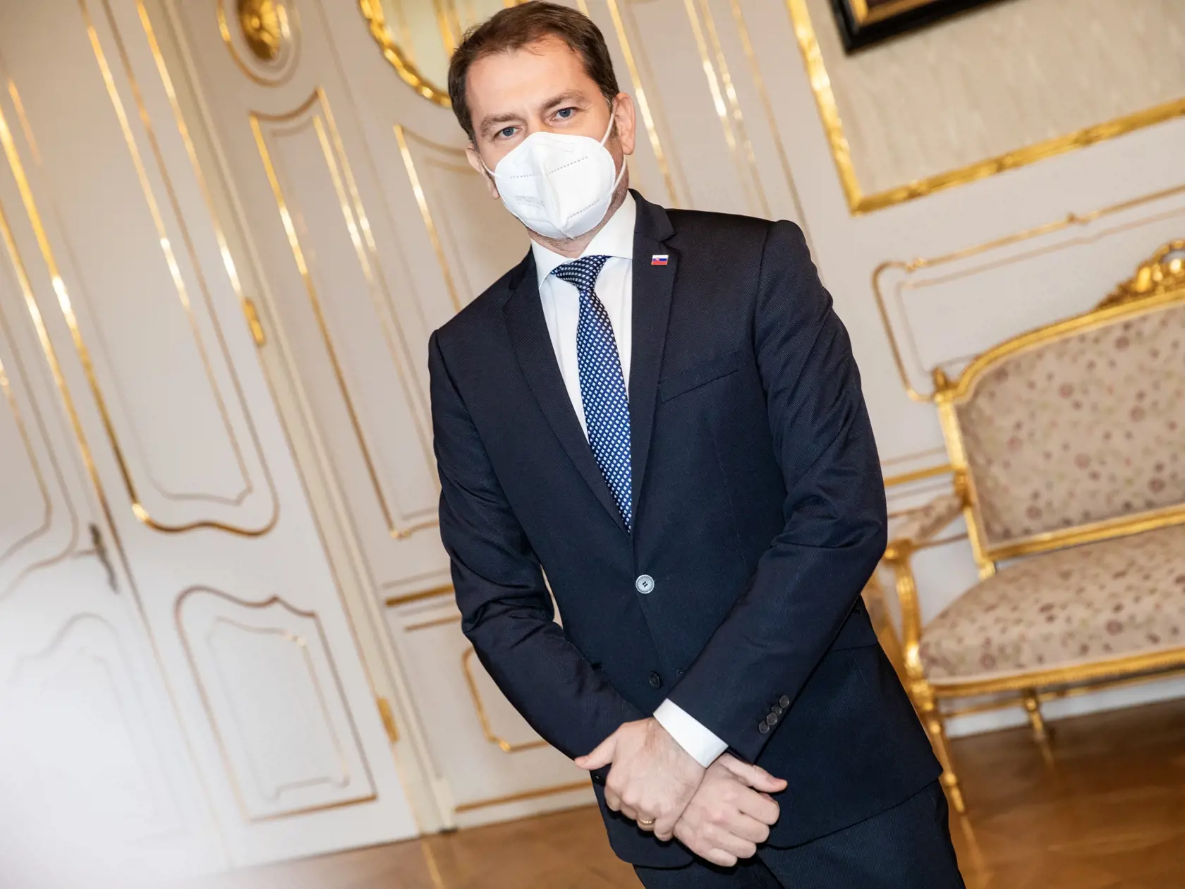 Príchod premiera Igora Matoviča do prezidentského paláca.