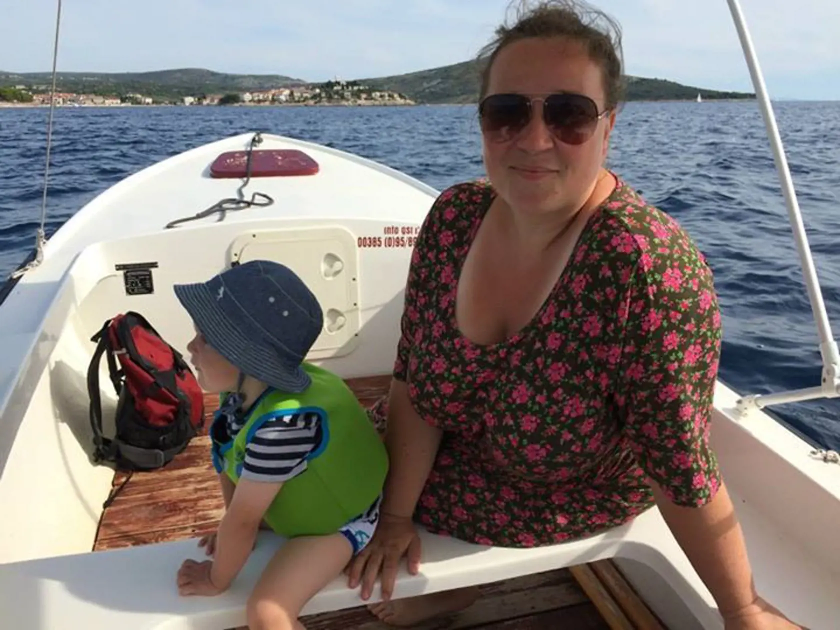 Katarína Koščová so synom na dovolenke