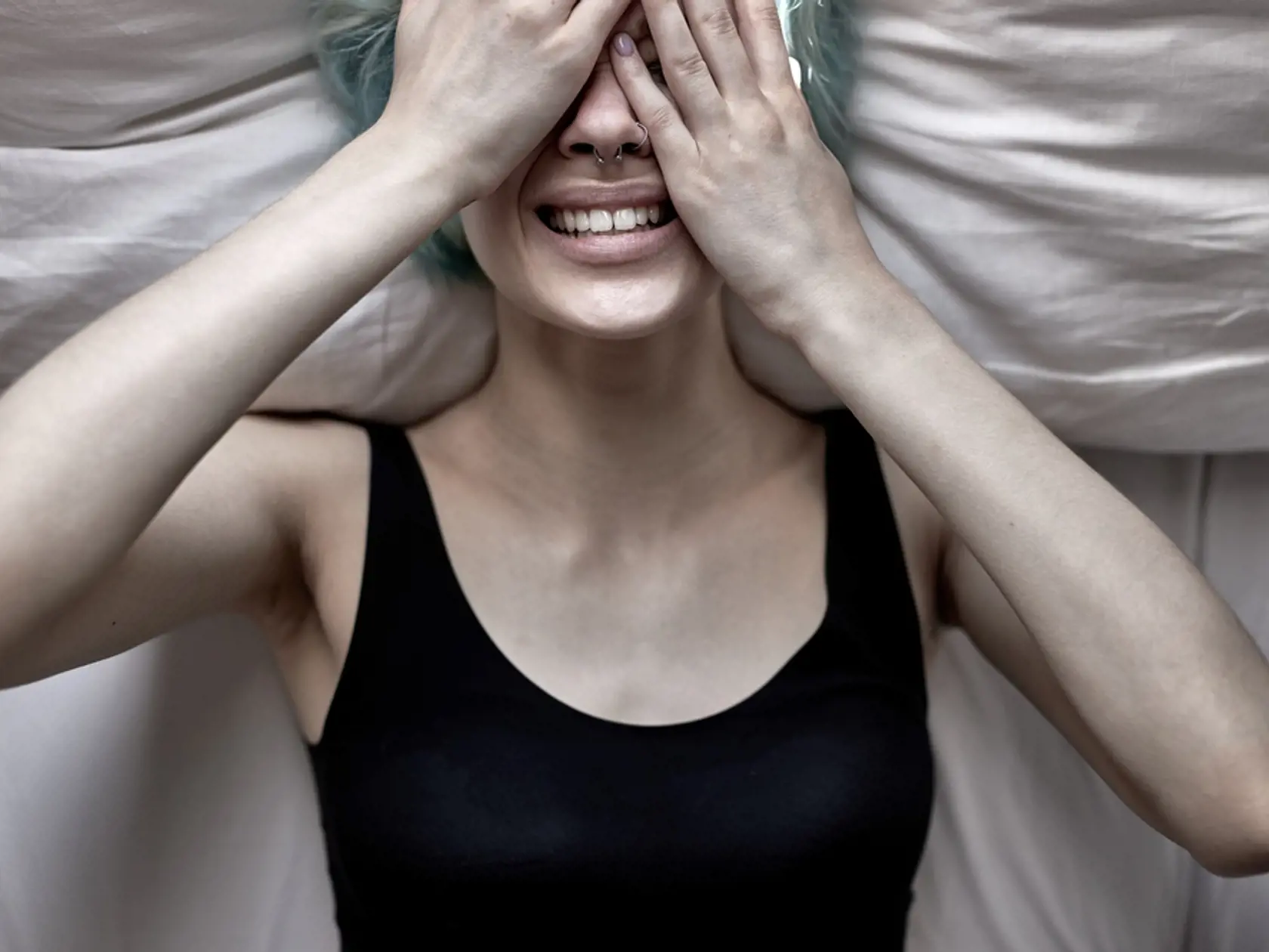 Upset,Depressed,Female,Is,Crying,In,Tears,Lying,On,Bed