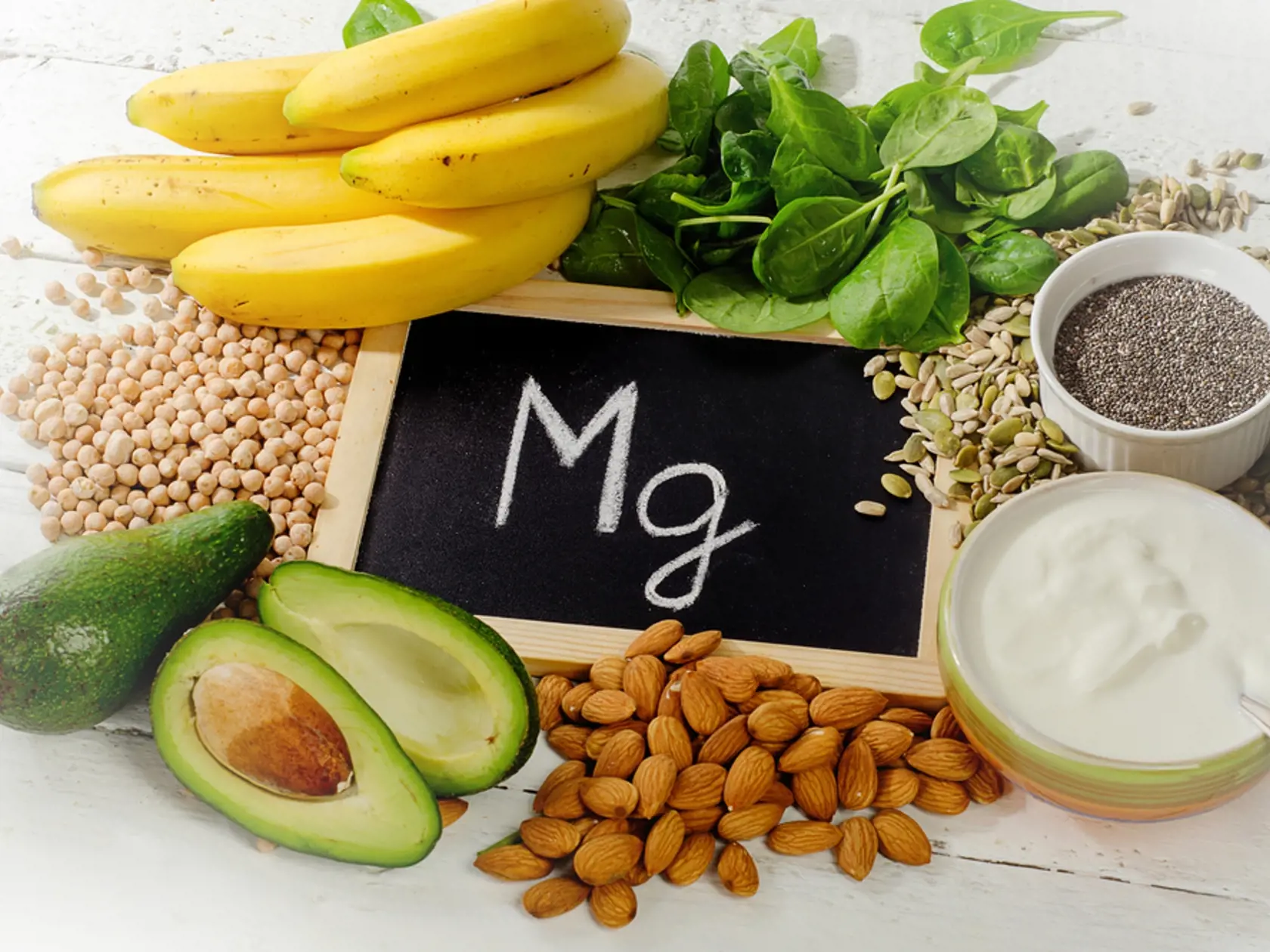 Products,Containing,Magnesium.,Healthy,Food.,View,From,Above