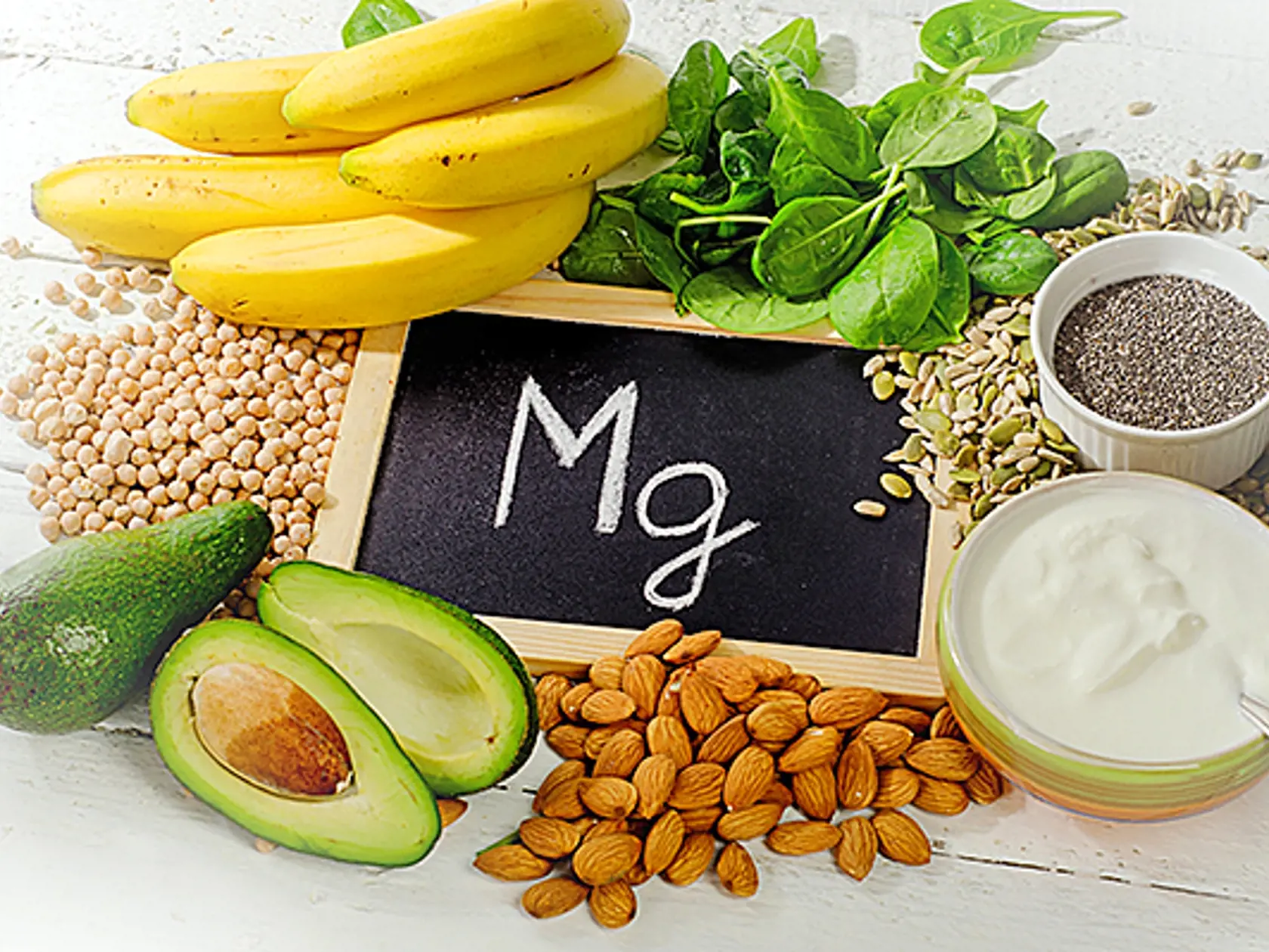 Products,Containing,Magnesium.,Healthy,Food.,View,From,Above