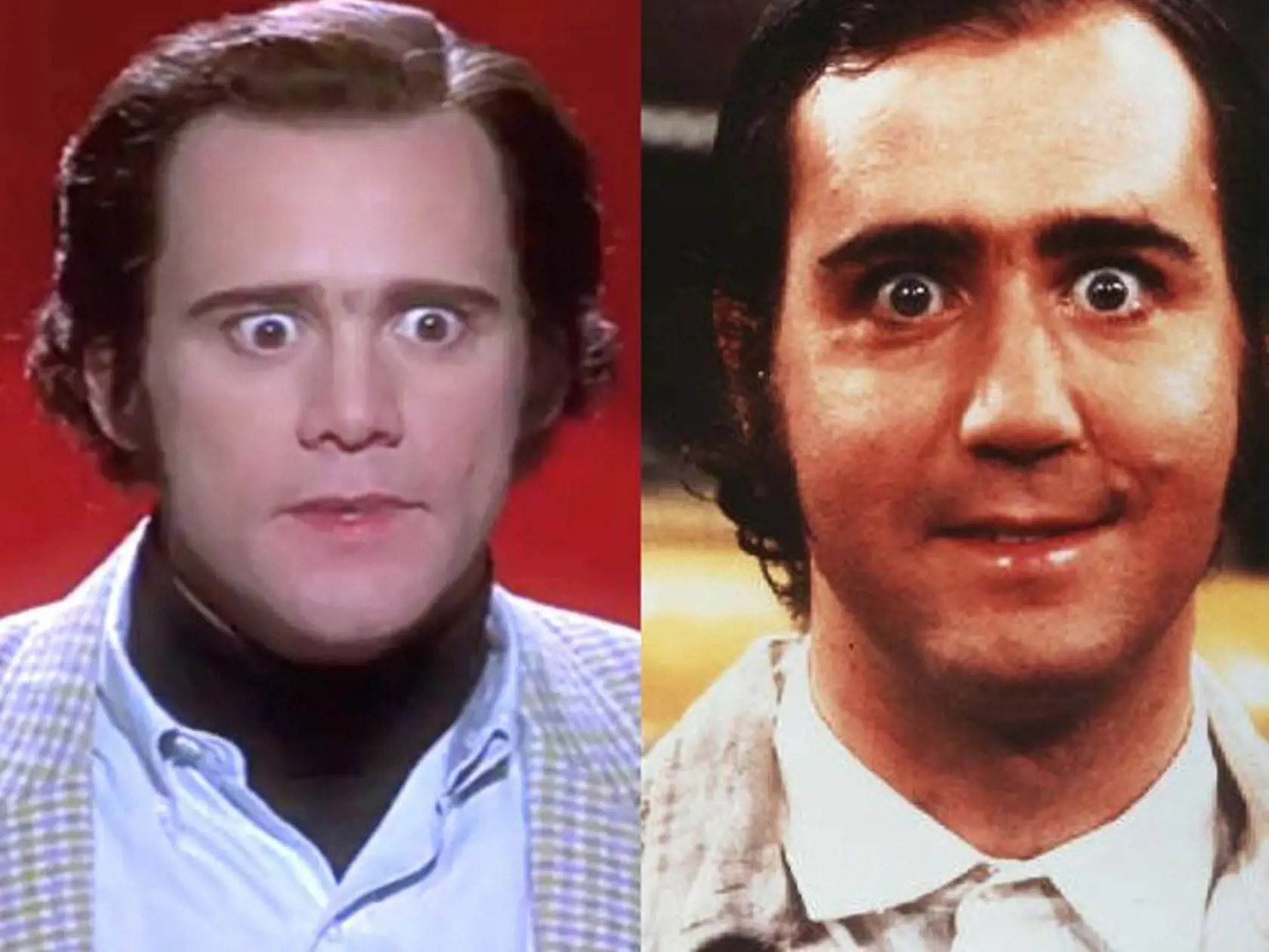 Jim Carrey ako Andy Kaufman v Mužovi na mesiaci, 1999
