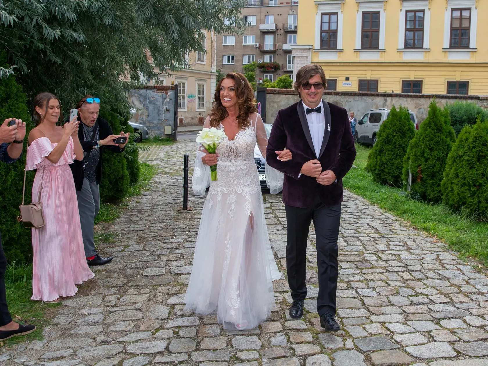 Svadba Karin Majtánovej a Petra Kremnického v Bratislave. Na snímke je Karin Majtánová. 