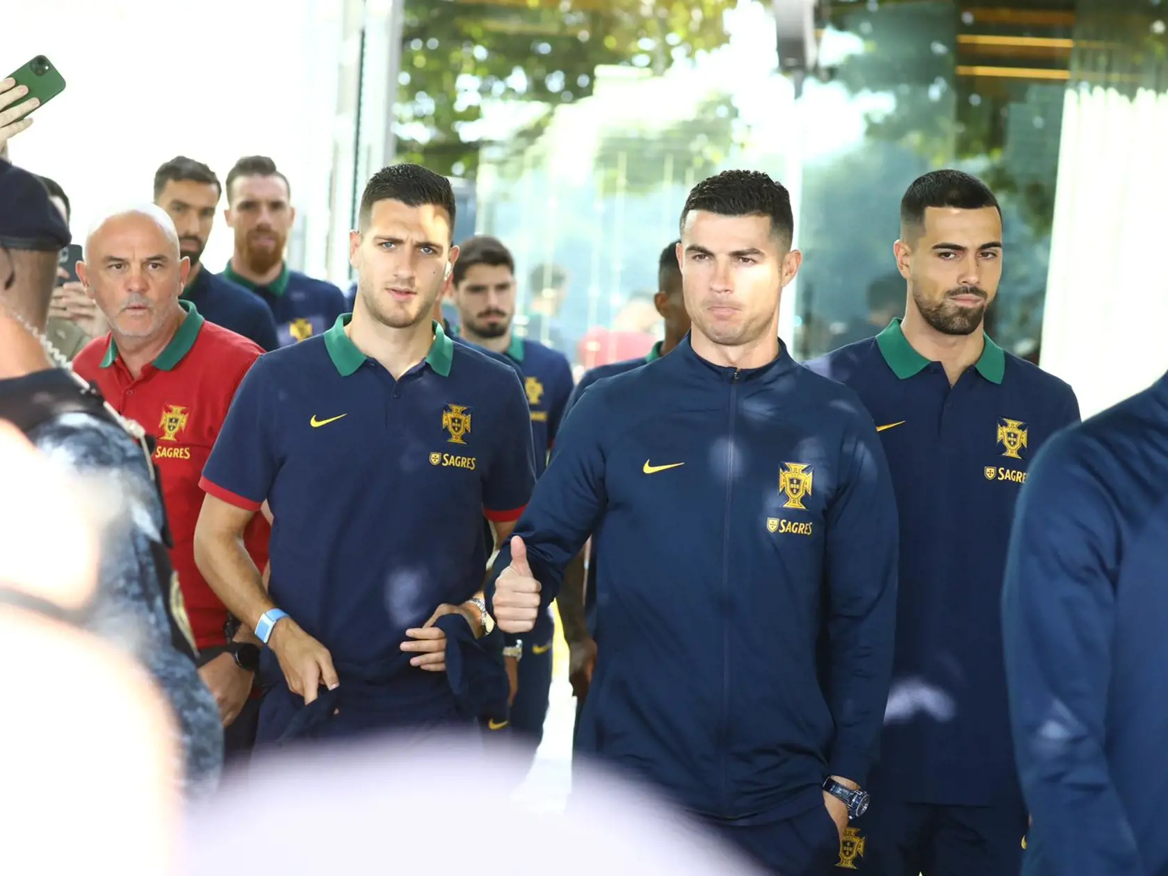 Ronaldo si užíval teplé počasie, ktoré panovalo v Bratislave.