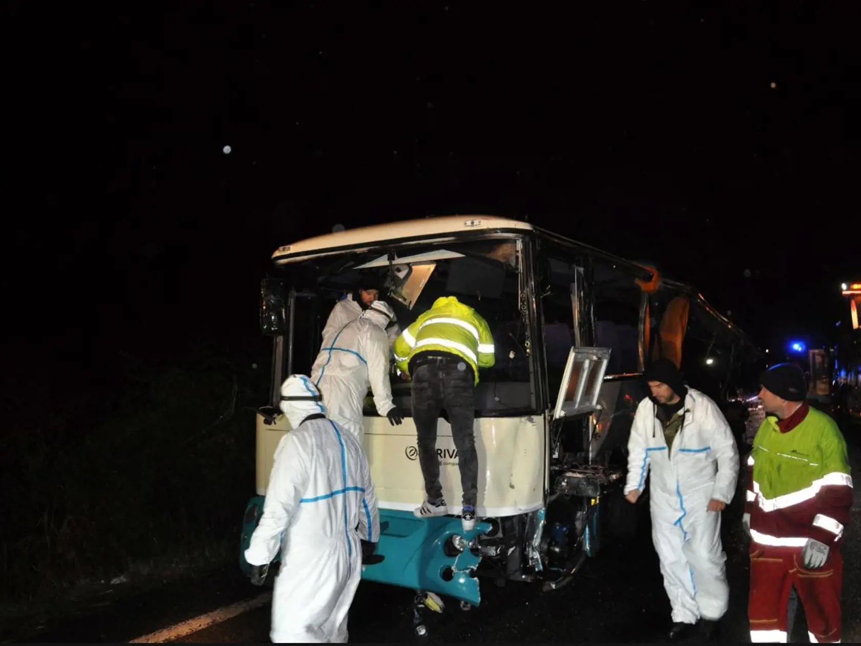 Policajné zábery z miesta nešťastia.