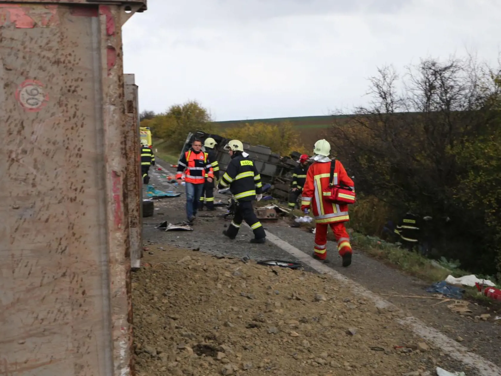 Policajné zábery z miesta nešťastia.