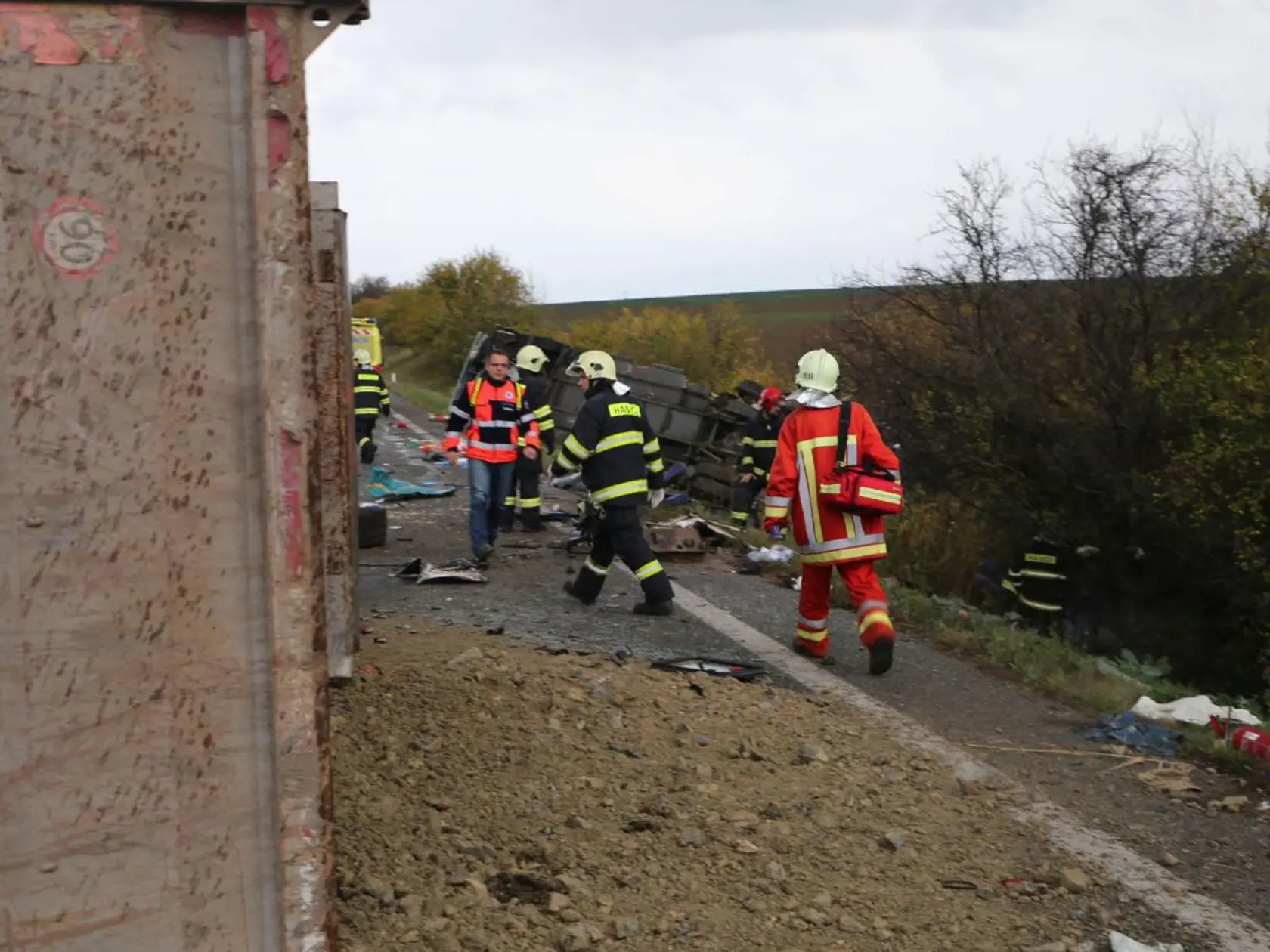 Policajné zábery z miesta nešťastia.