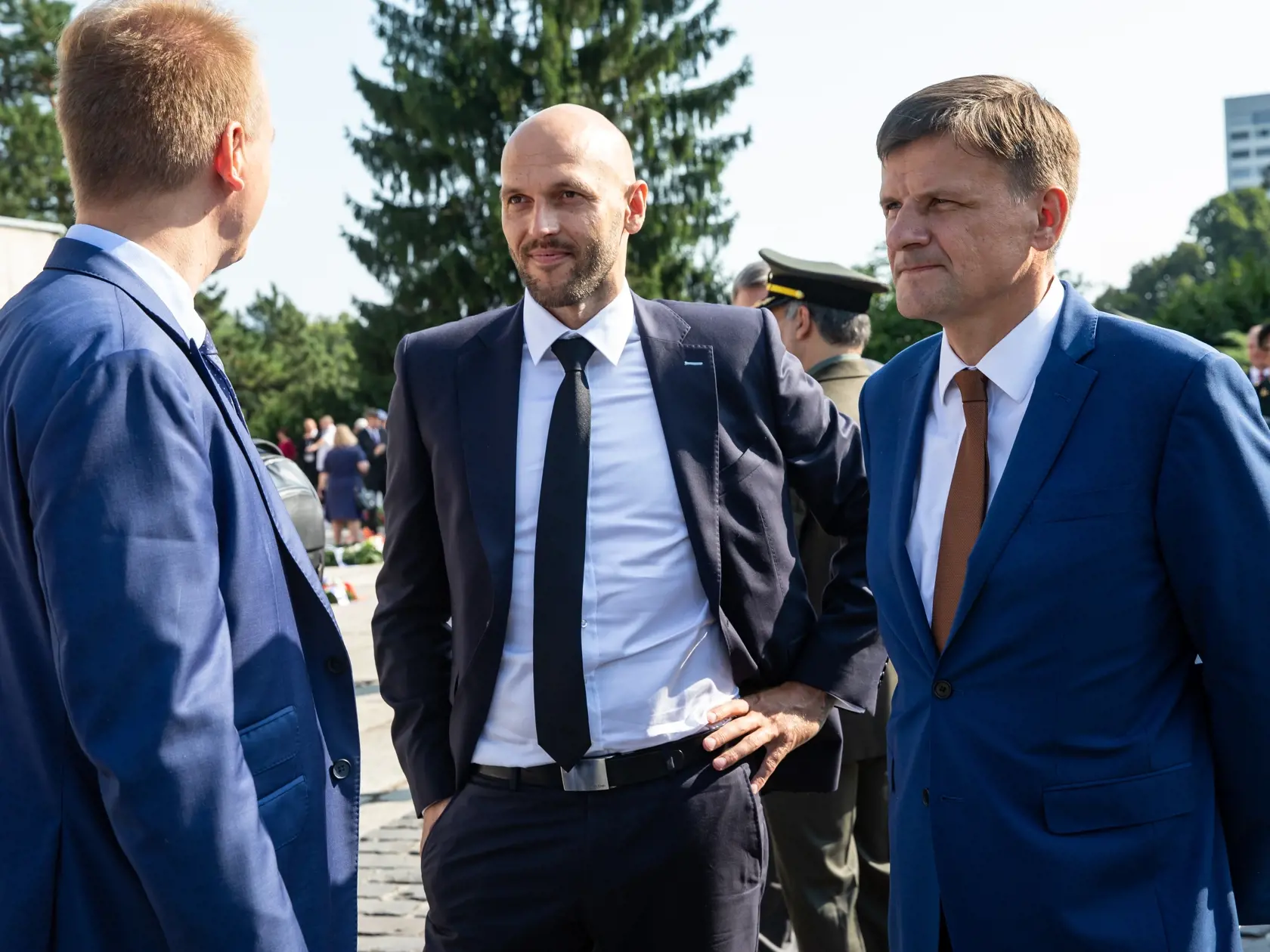 Oslavy 75 výročia Slovenského národného povstania (SNP) v Banskej Bystrici. Na fotke: Alojz Hlina