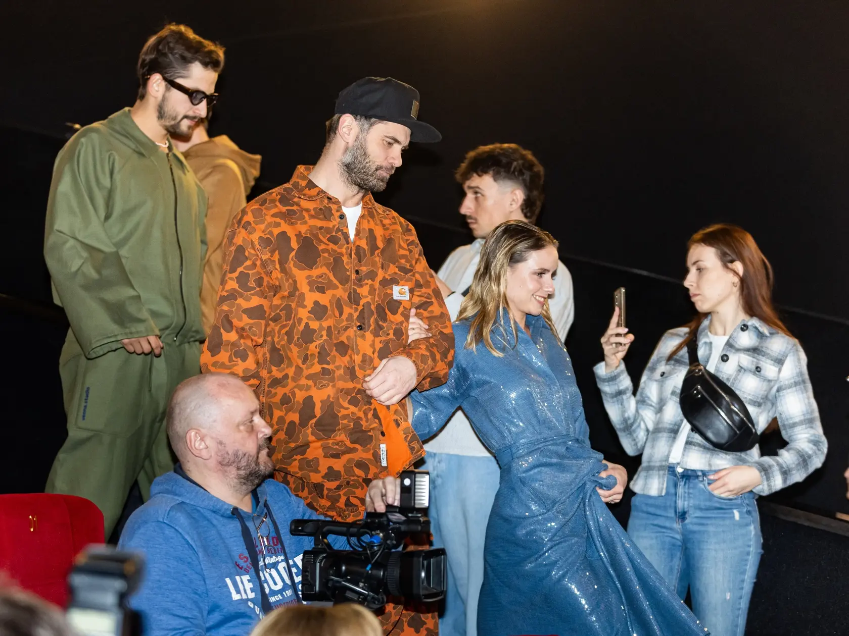 Premiéra seriálu “VINA” v Bratislave. Na snímke Ján Dobrík. Jakub Jablonský a Nela Pocisková. 