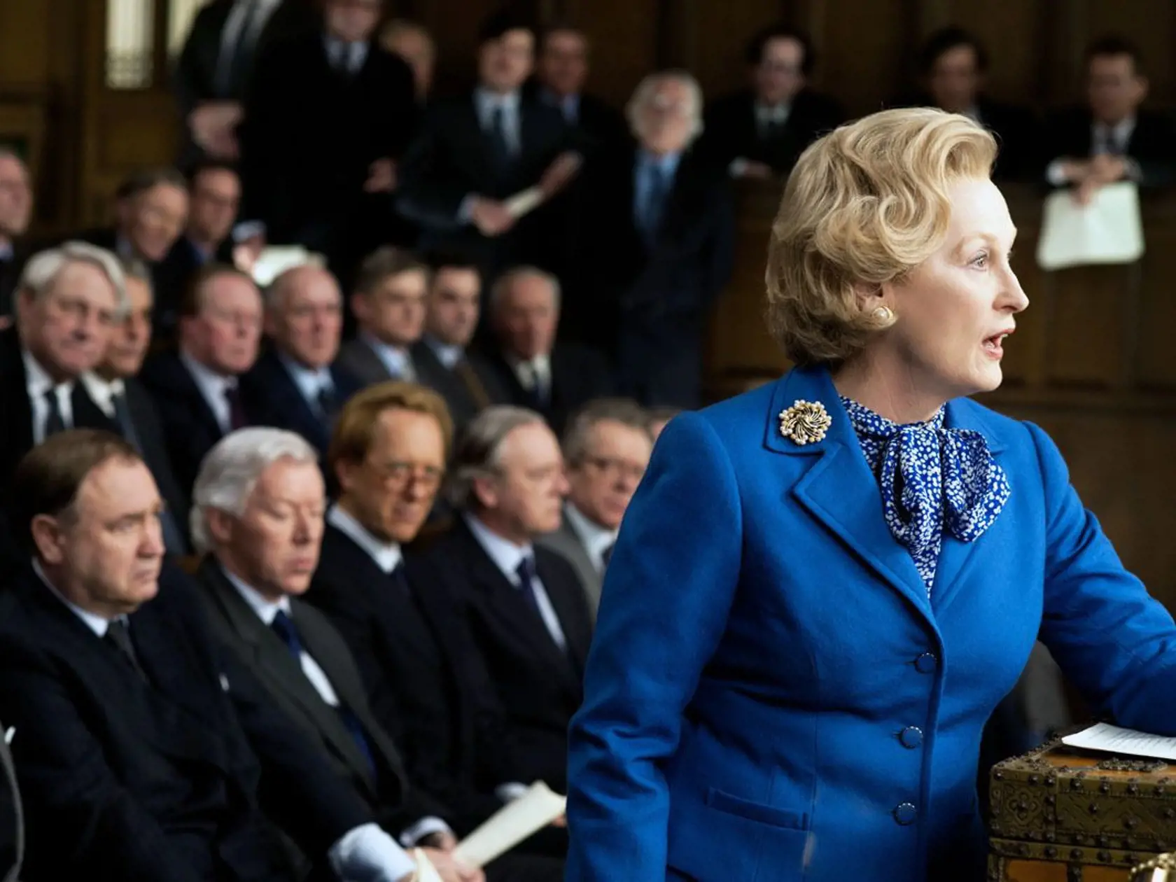 Takto si mnohí pamätajú Margaret Thatcherovú (Meryl Streep).
