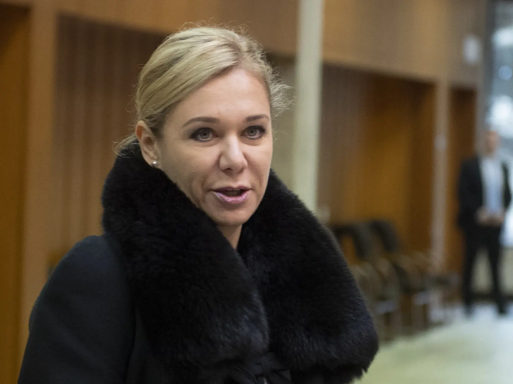 Na snímke ministerka vnútra SR Denisa Saková prichádza na rokovanie Bezpečnostnej rady SR 22. novembra 2019 na Úrade vlády v Bratislave. FOTO TASR - Pavel Neubauer