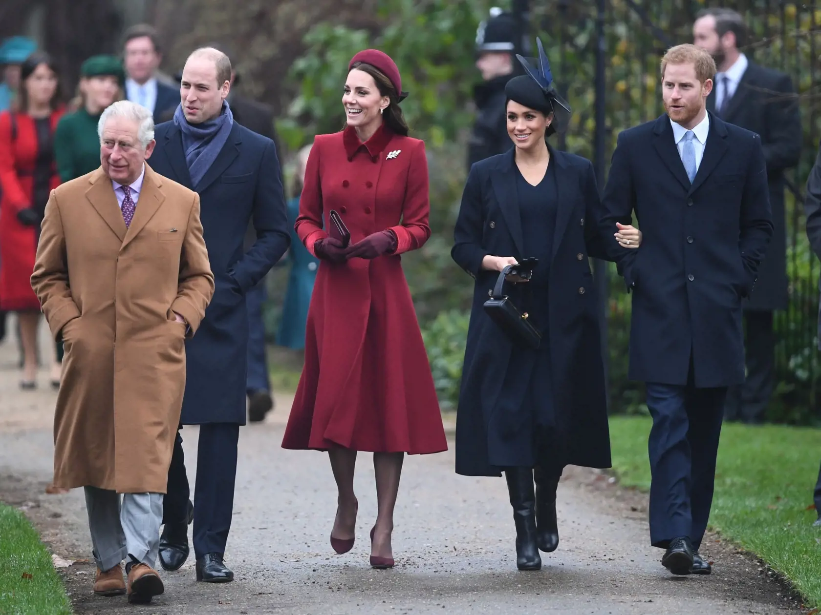 Princ Charles, princ William, vojvodkyňa Kate, Meghan Markle, princ Harry
