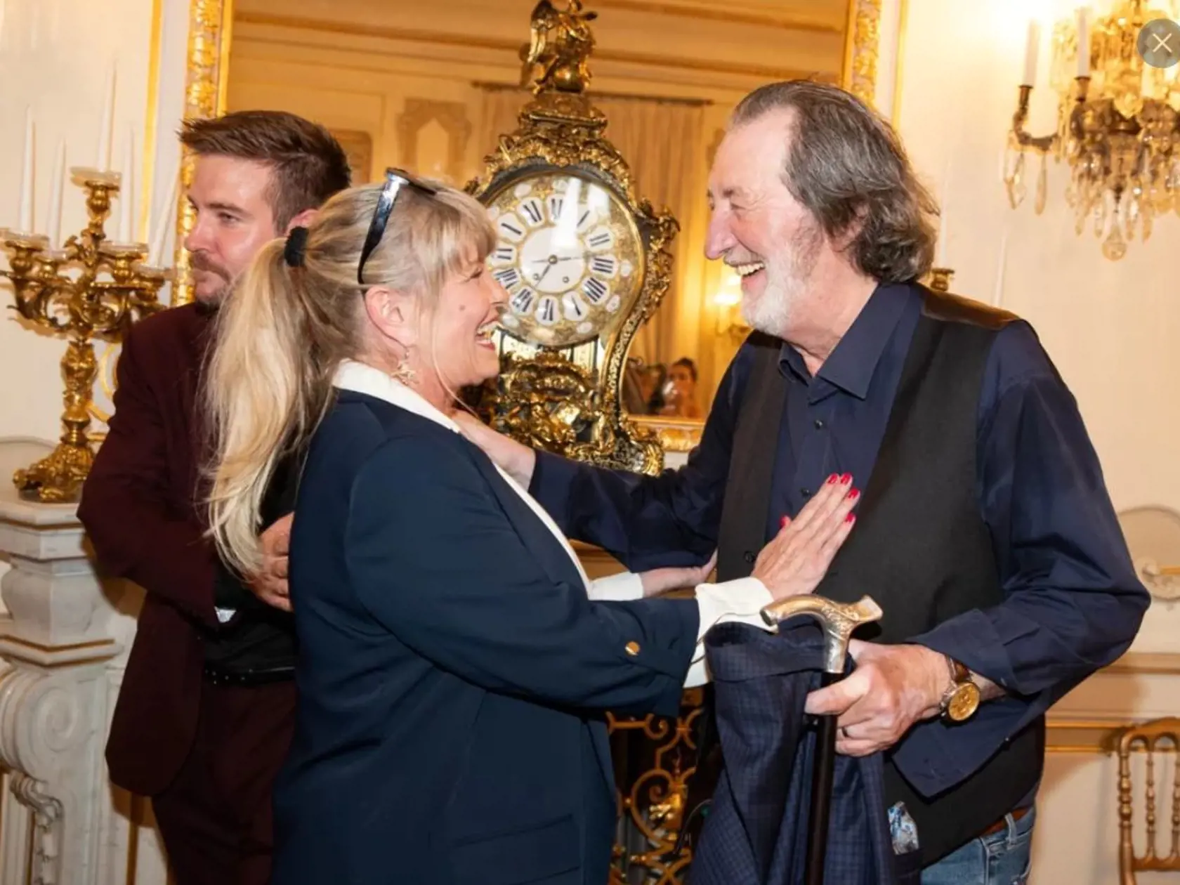 Bolek Polívka so svojou exmanželkou Chantal Poullain, keď jej gratuloval k Rádu čestnej légie.