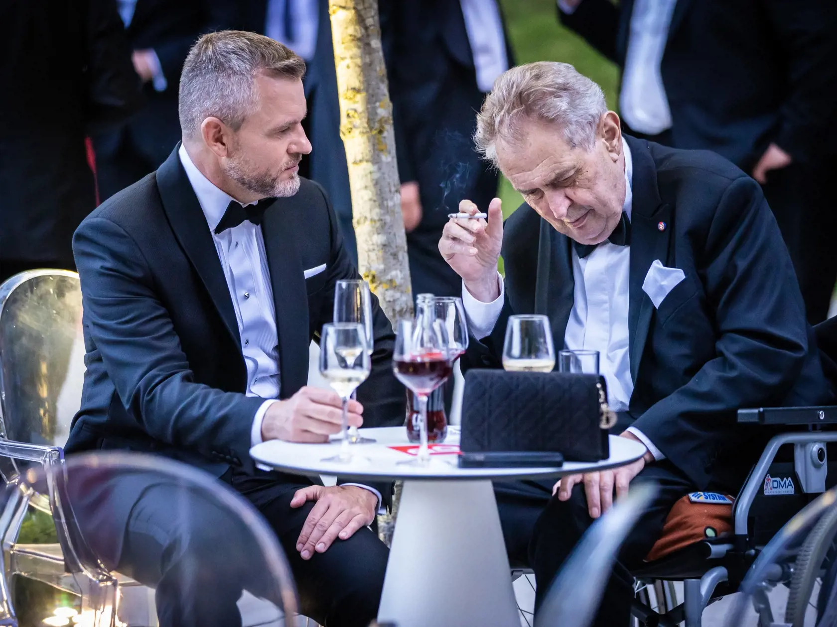Slávnostná recepcia prezidenta SR Petra Pellegriniho na Bratislavskom hrade. Na snímke je nový prezident Peter Pellegrini a Miloš Zeman.