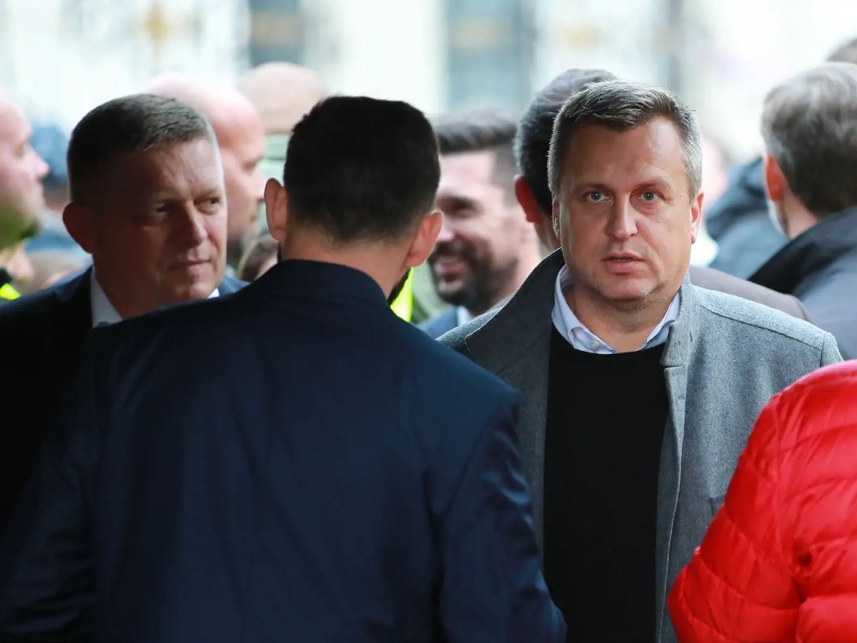 Andrej Danko (SNS) na protivládnom proteste.