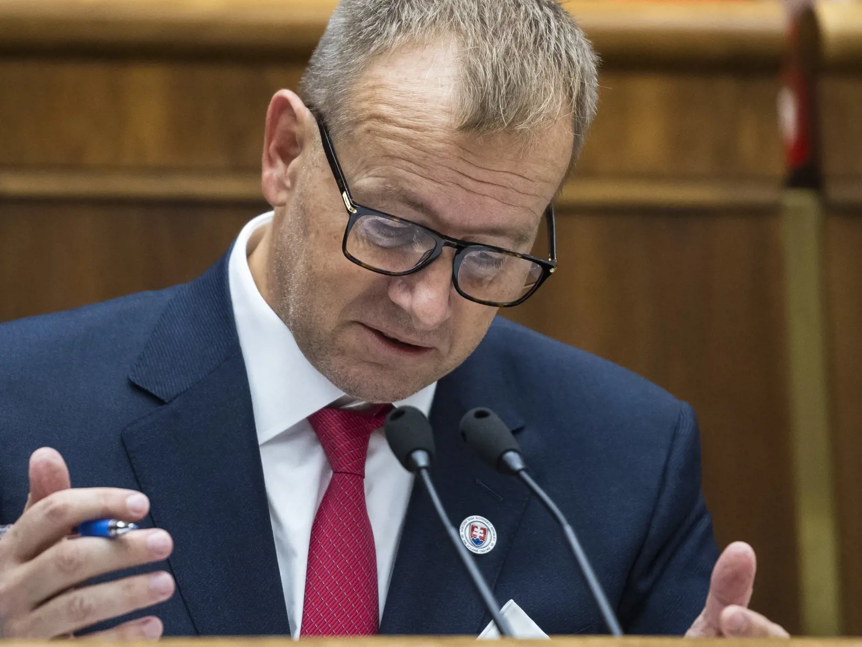 Na snímke predseda NRSR Boris Kollár (Sme rodina) počas rokovania 72. schôdze NR SR v Bratislave 20. septembra 2022. FOTO TASR - Jaroslav Novák