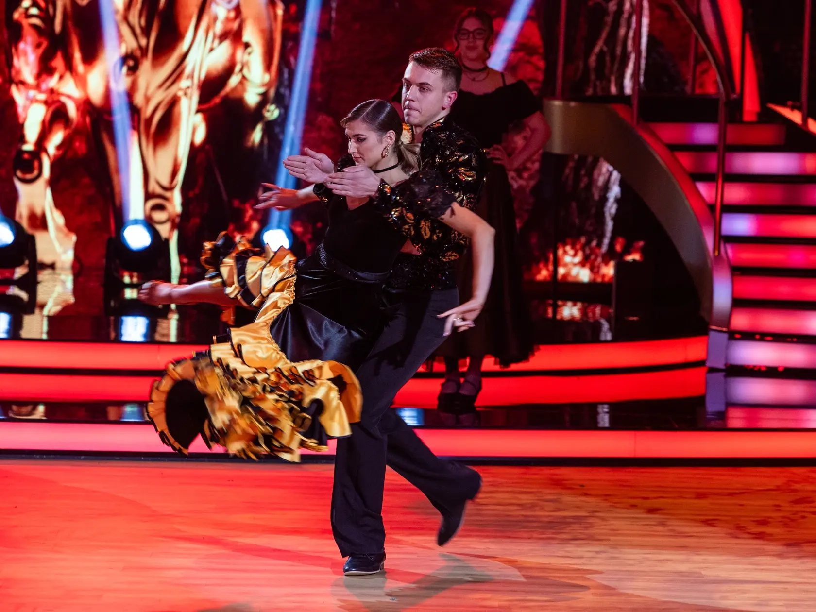 Patrícia Piešťanská a brat Šimona Jakuša počas štvrtého  kola Let's dance 2025.
