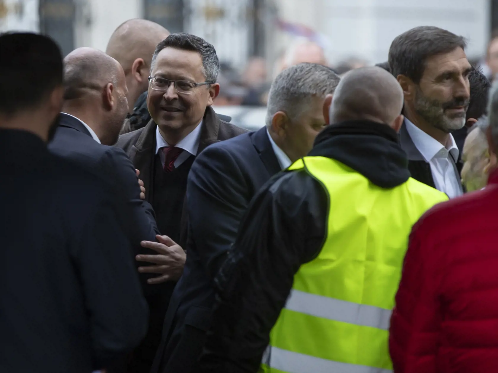 Protivládny protest opozičních politických strán na Hodžovom námestí v Bratislave.