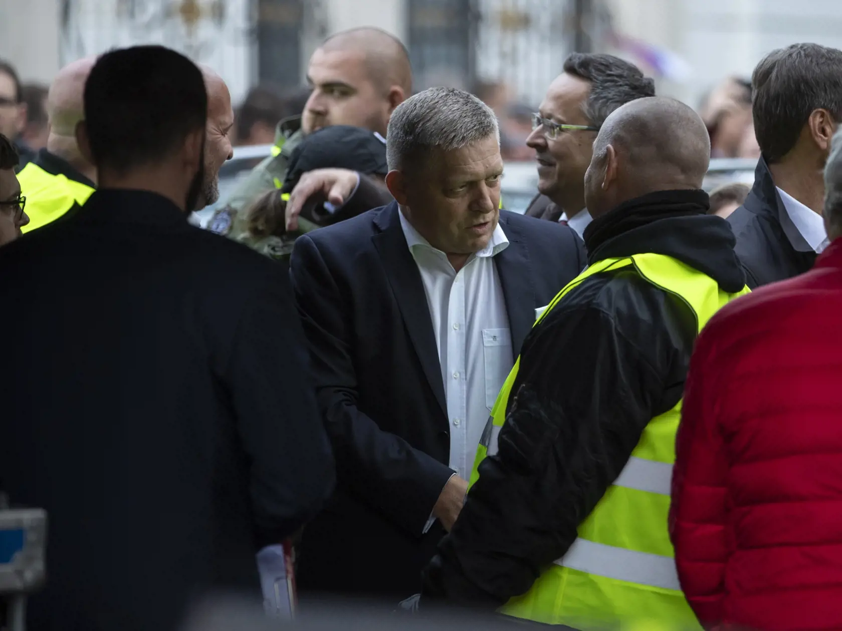 Protivládny protest opozičních politických strán na Hodžovom námestí v Bratislave.