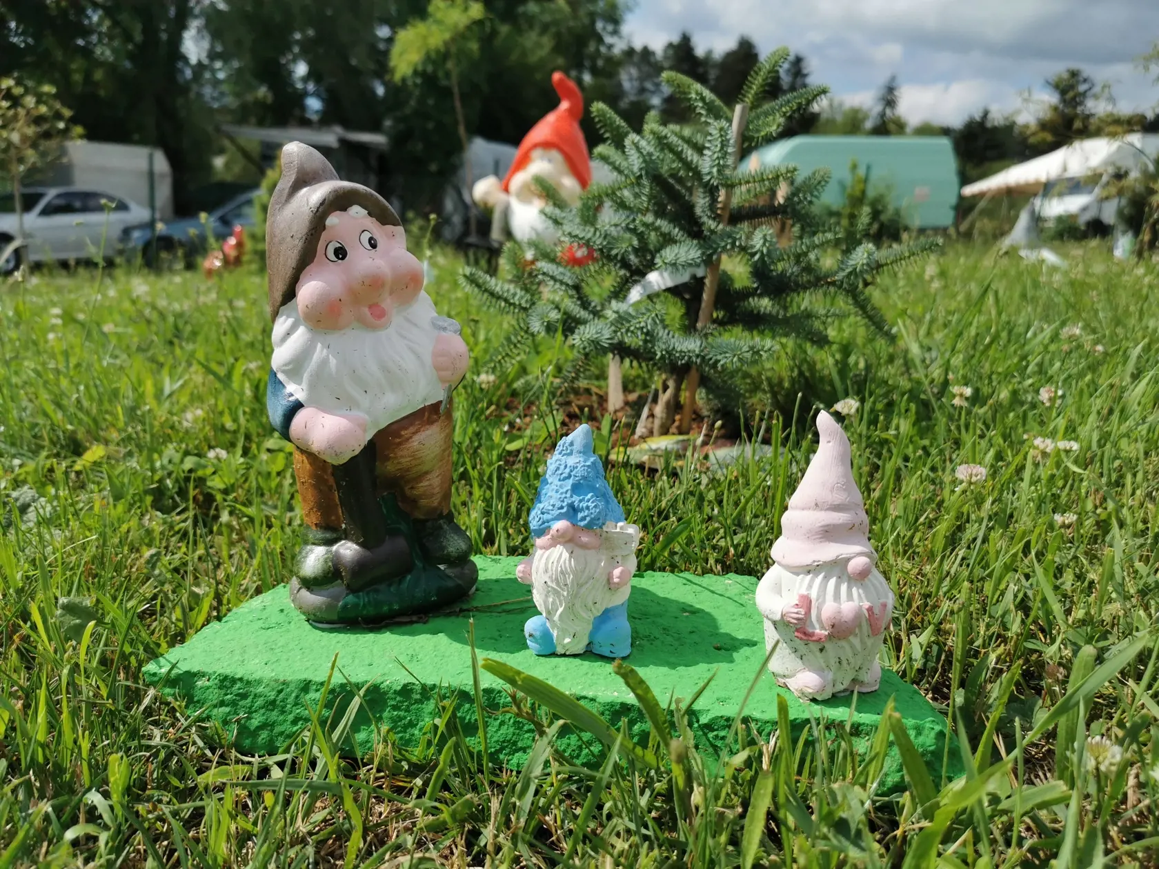 Momentálne sa v areáli pod skleníkmi s kaktusmi nachádzajú stovky trpaslíkov.