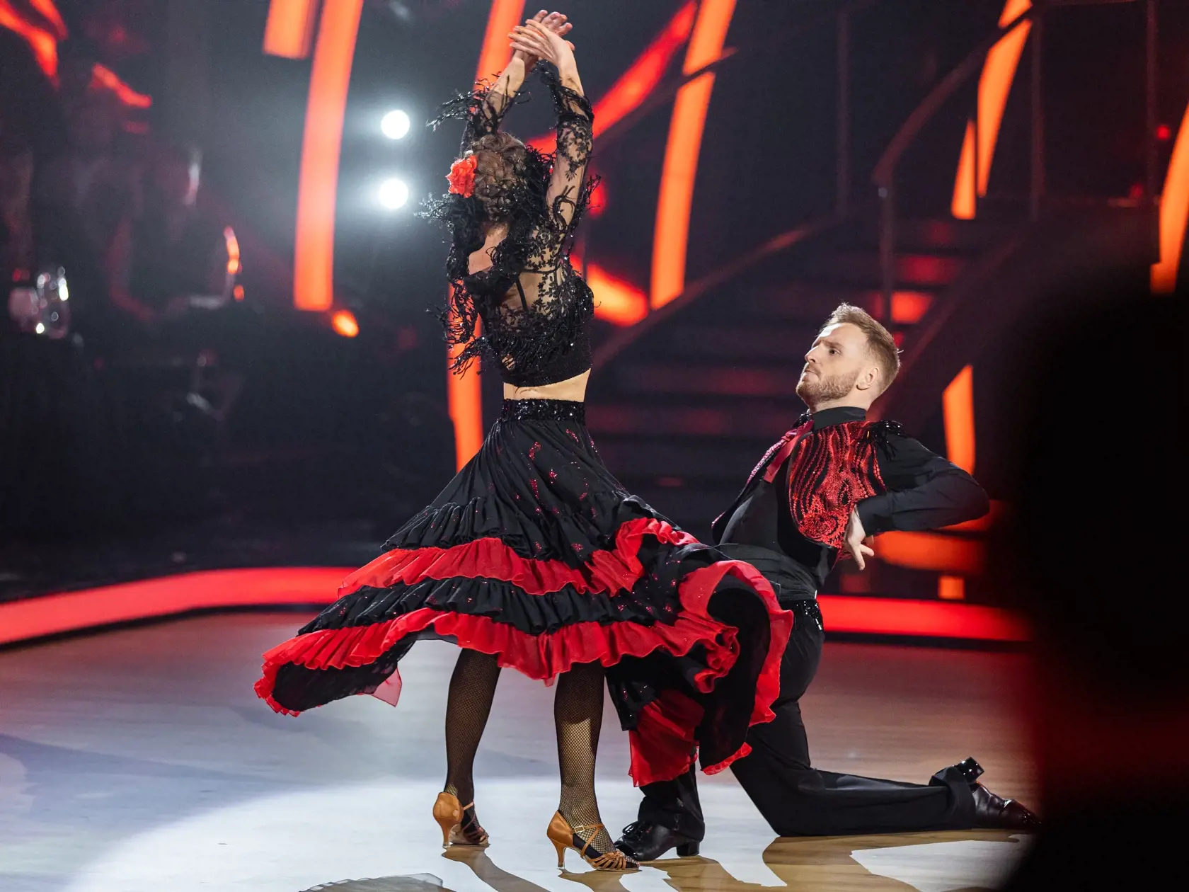 Finále tanečnej súťaže "Let's Dance 2023" v Bratislave. Na snímke Jana Kovalčíková a Vilém Šír.