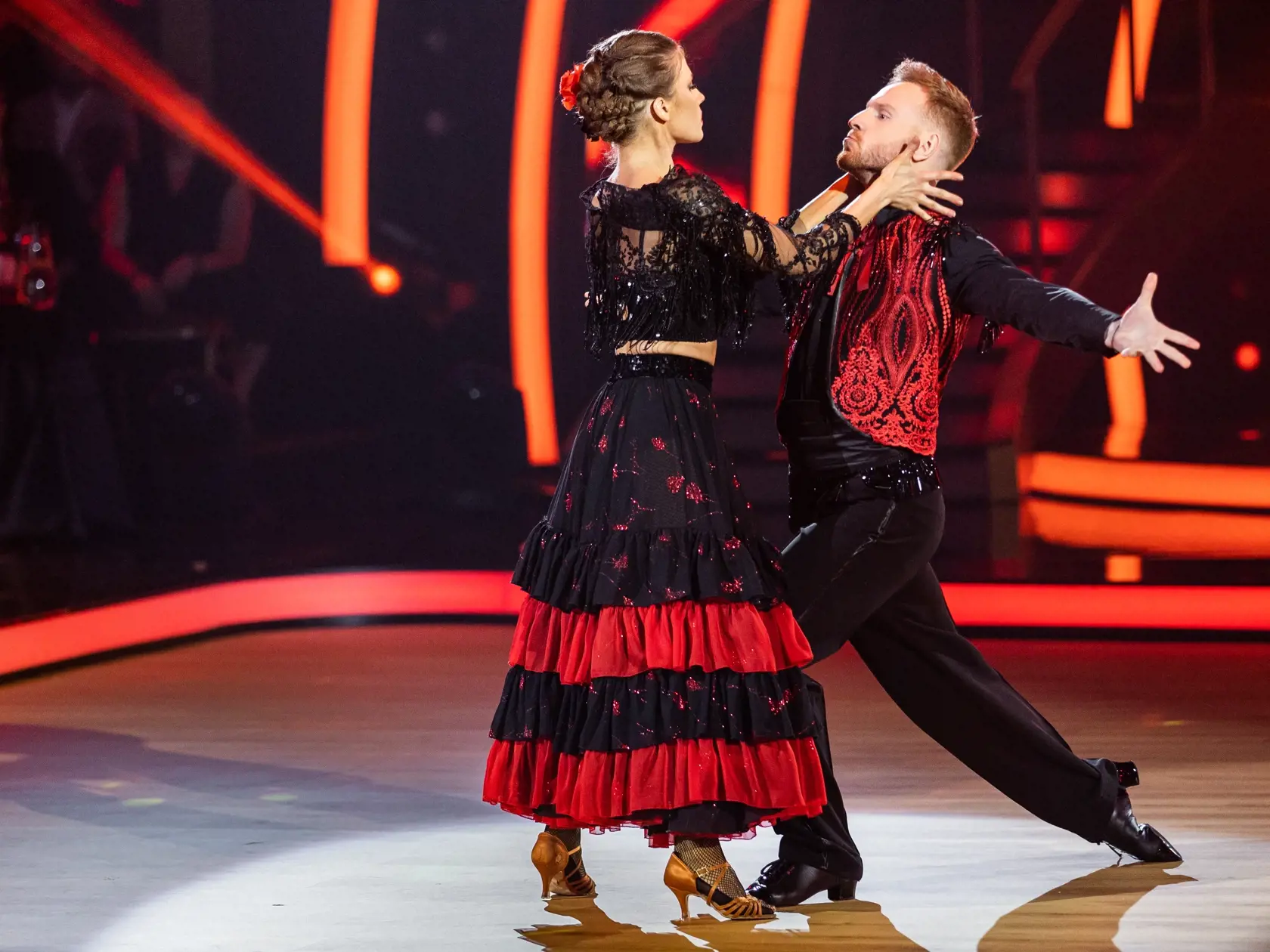 Finále tanečnej súťaže "Let's Dance 2023" v Bratislave. Na snímke Jana Kovalčíková a Vilém Šír.