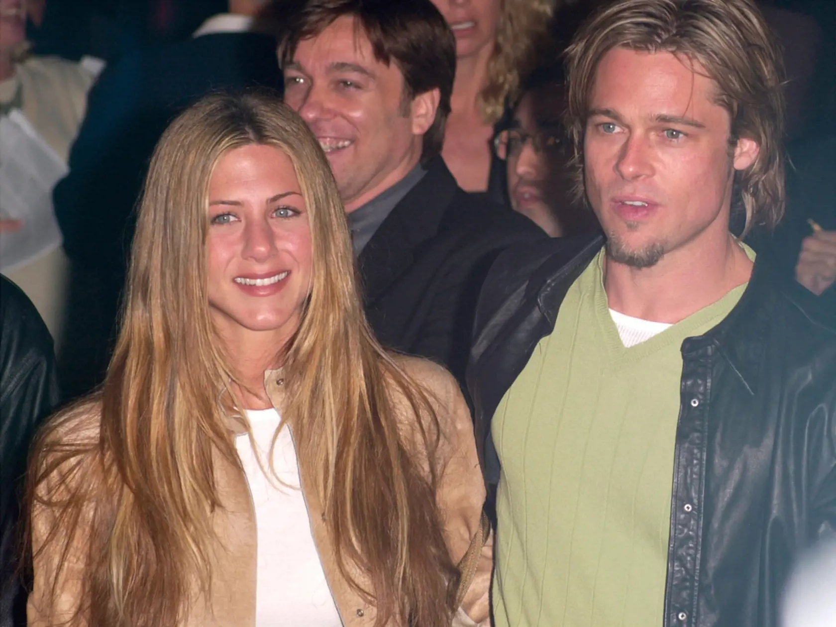14mar2000:,Actress,Jennifer,Aniston,&,Actor,Boyfriend,Brad,Pitt,At